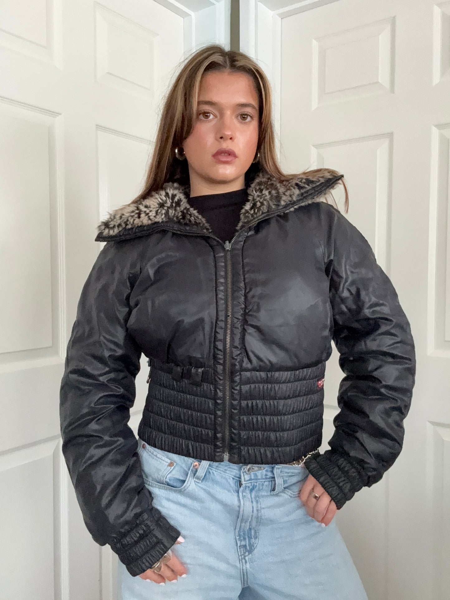 Miss Sixty Reversible Faux Fur Jacket (XL)