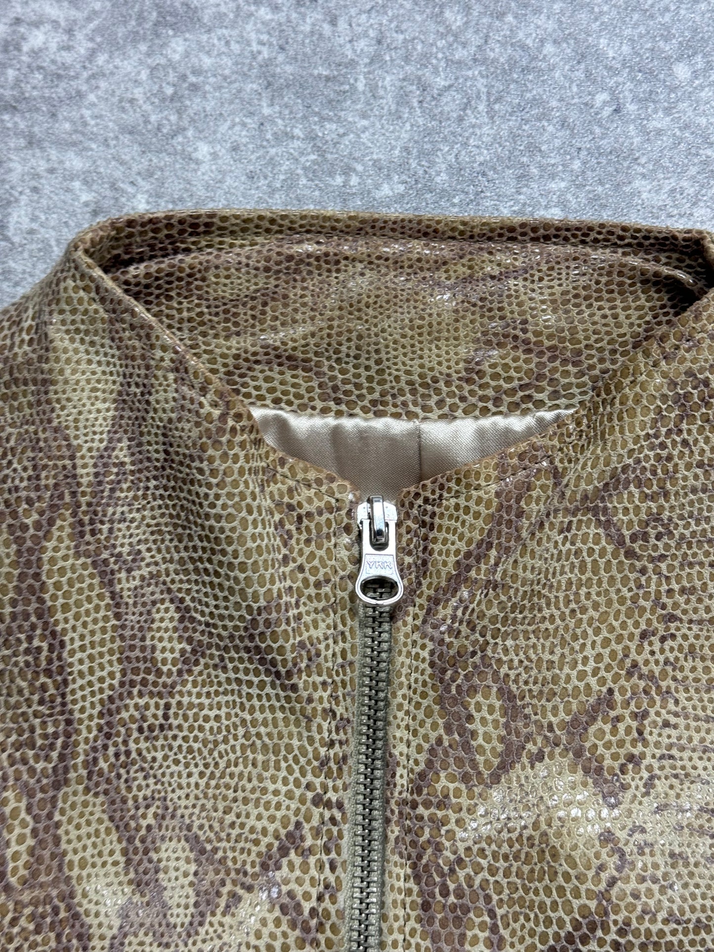 Snakeskin Leather Jacket