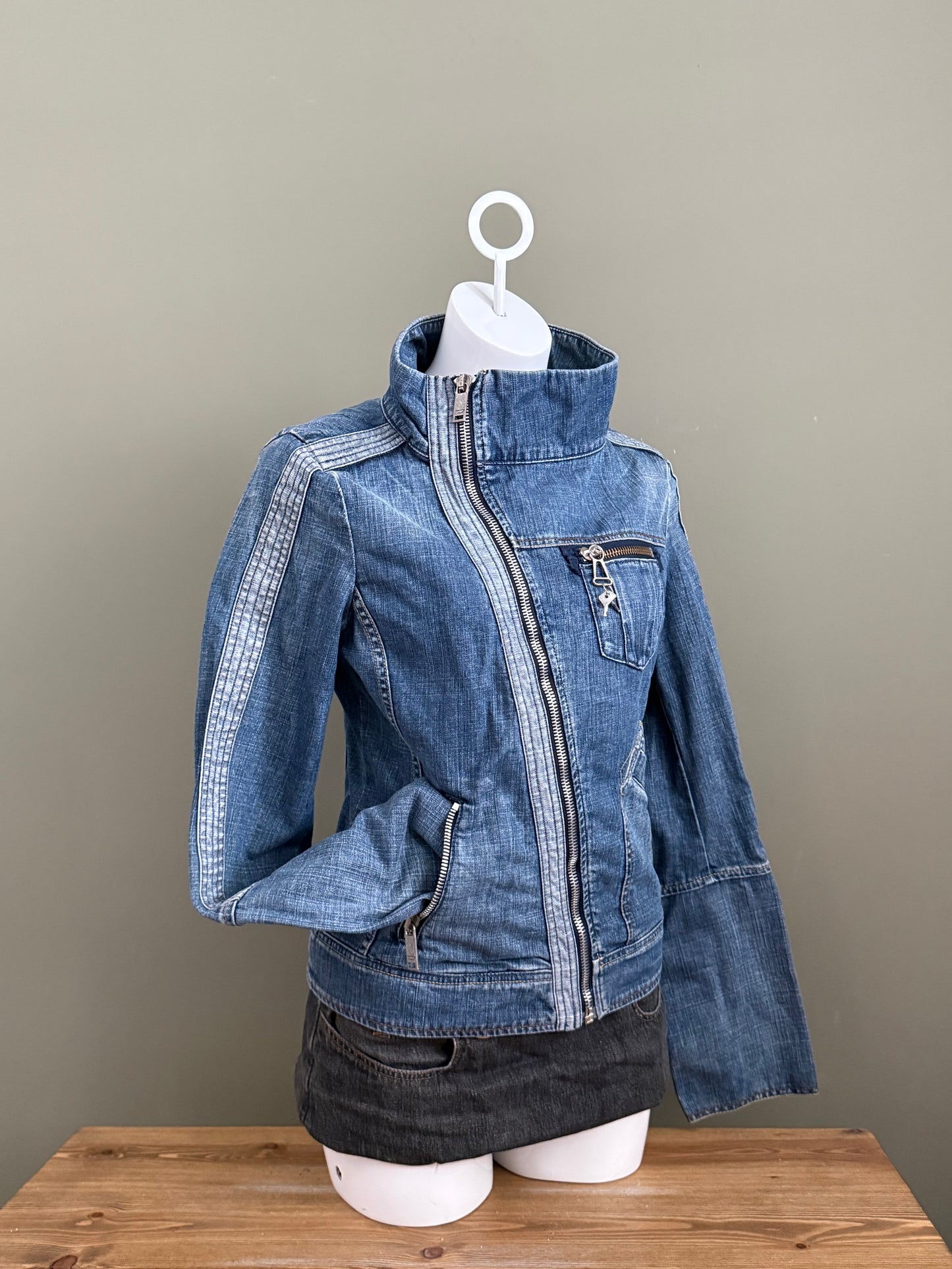 Diesel Asymmetric Denim Jacket (L)