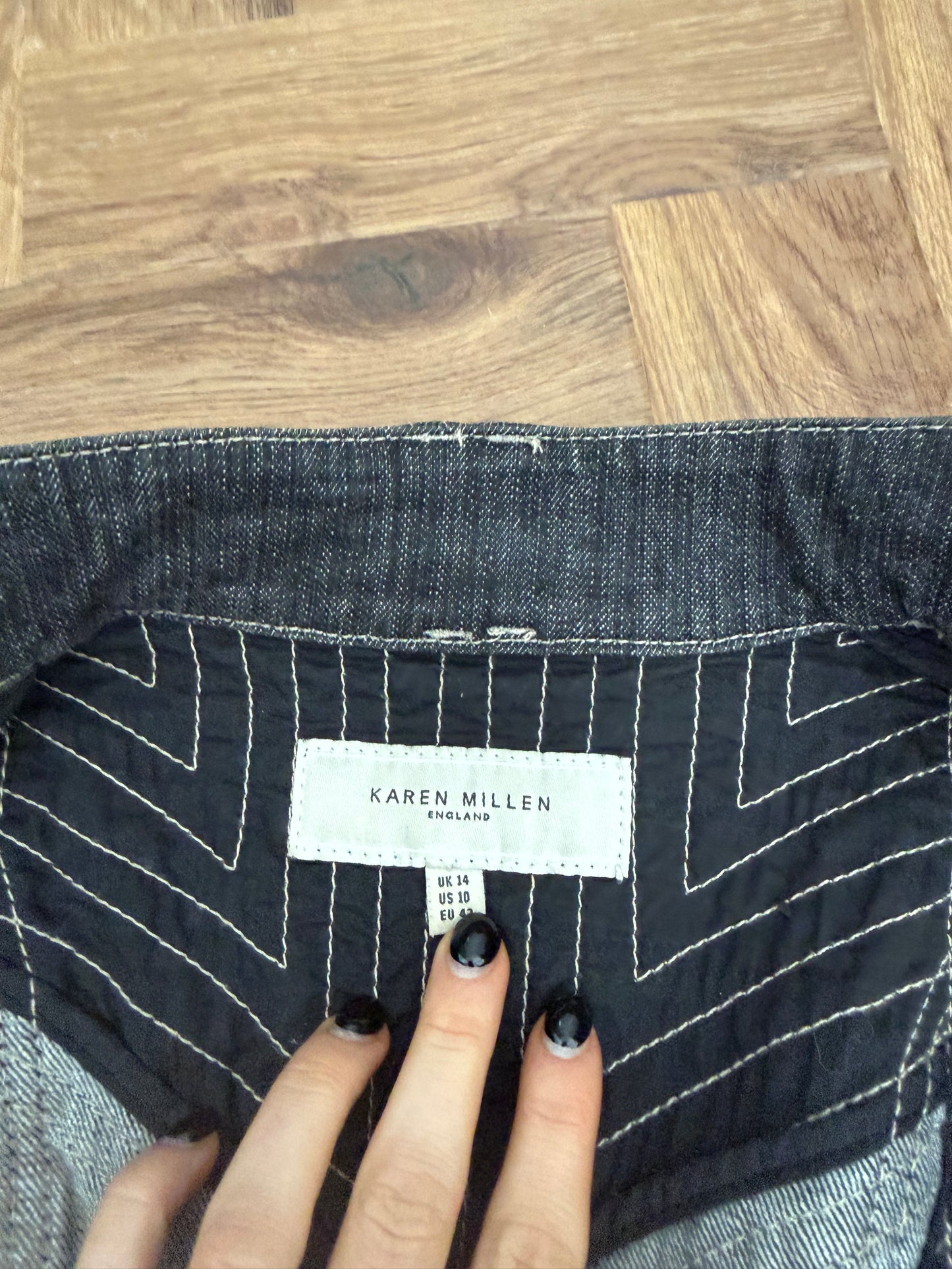 Karen Millen Denim Corset Jacket (UK14)