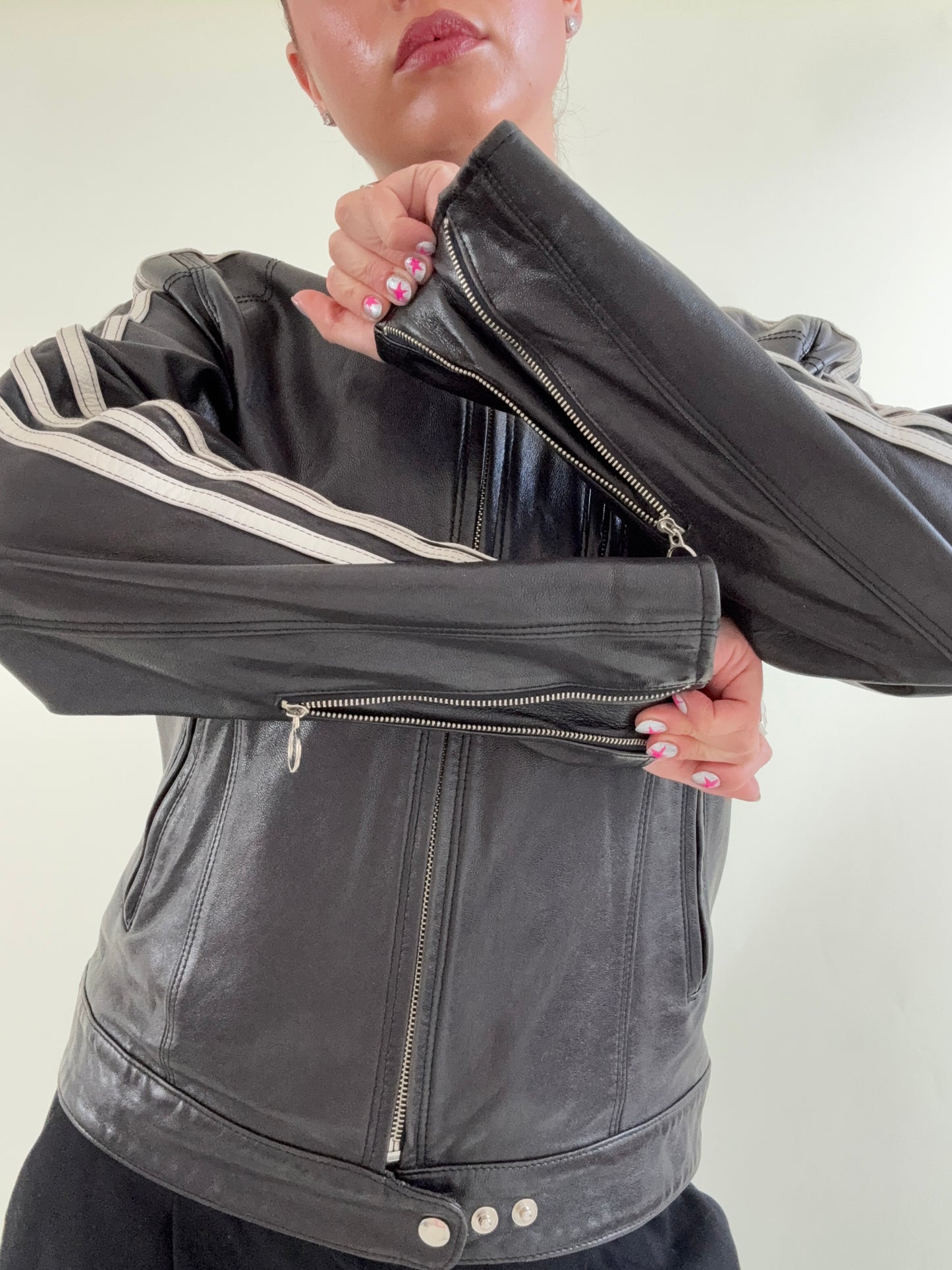 Vintage Adidas Leather Jacket (UK10)