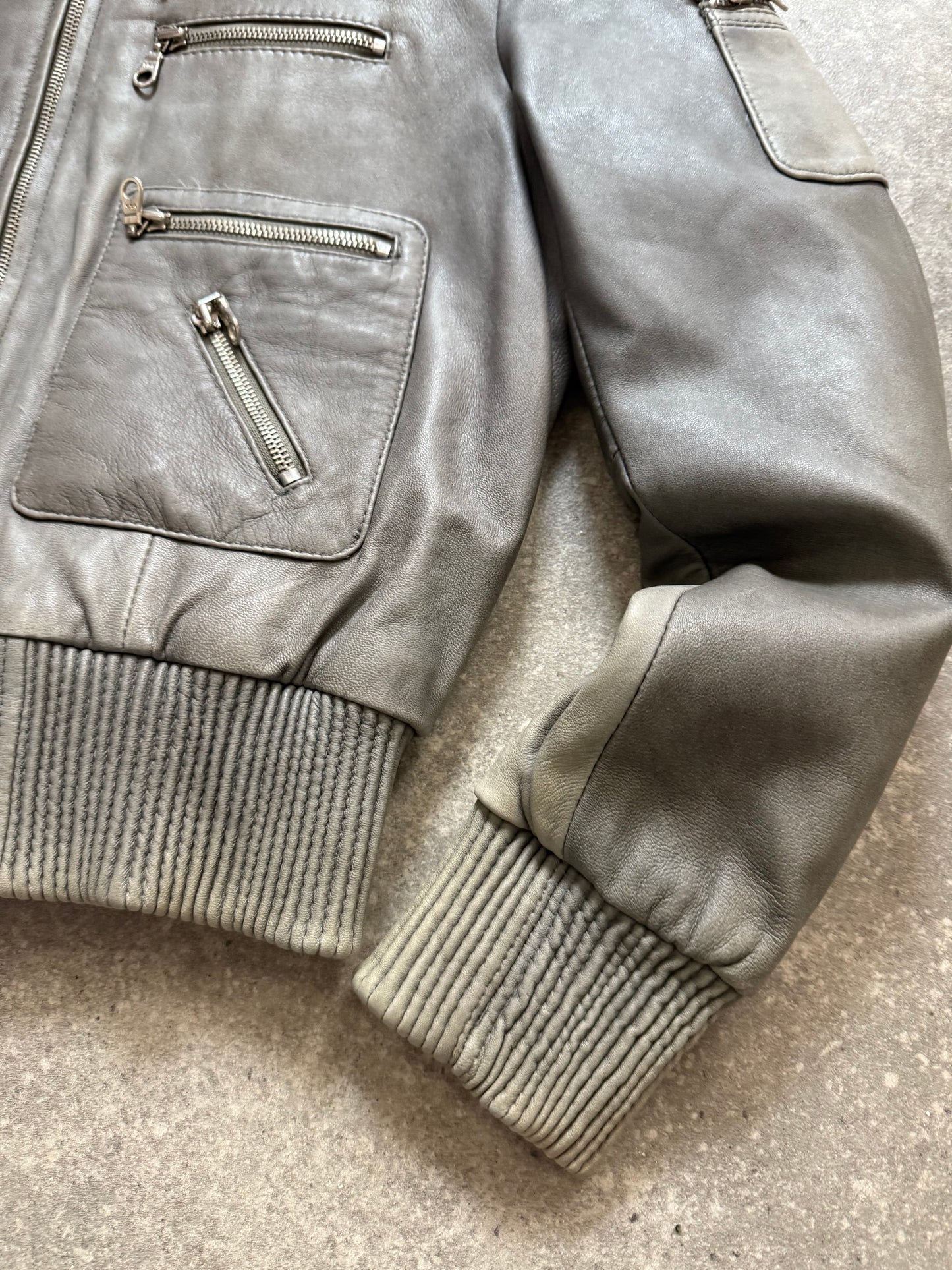 Leather Cargo Jacket (M)