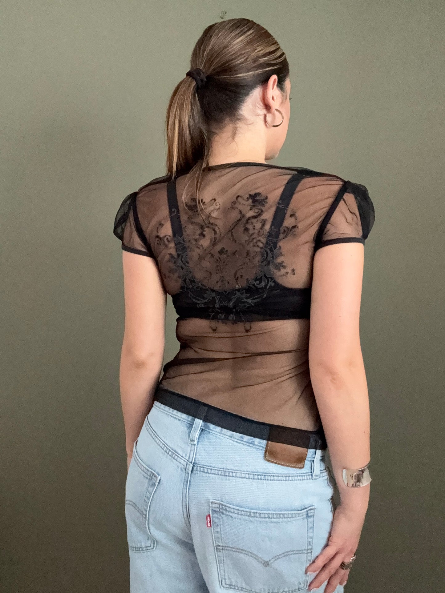 Miss Sixty Mesh Back Top (M)