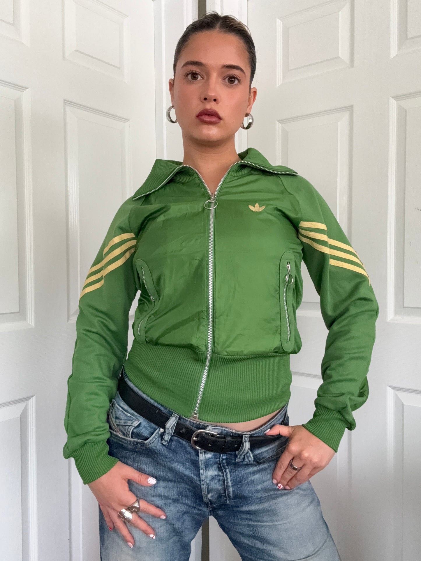 Adidas Green Bomber Jacket (UK10)