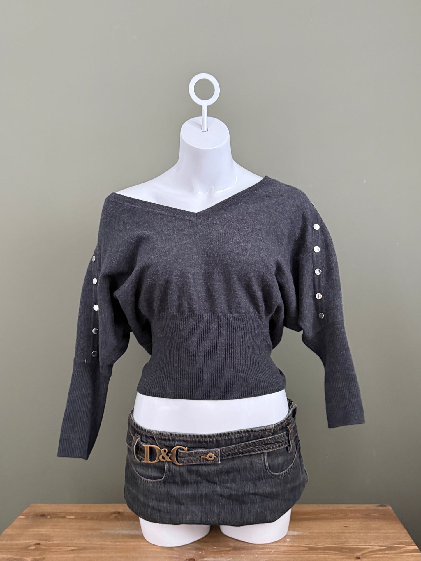 Karen Millen Wool Batwing Top (S)