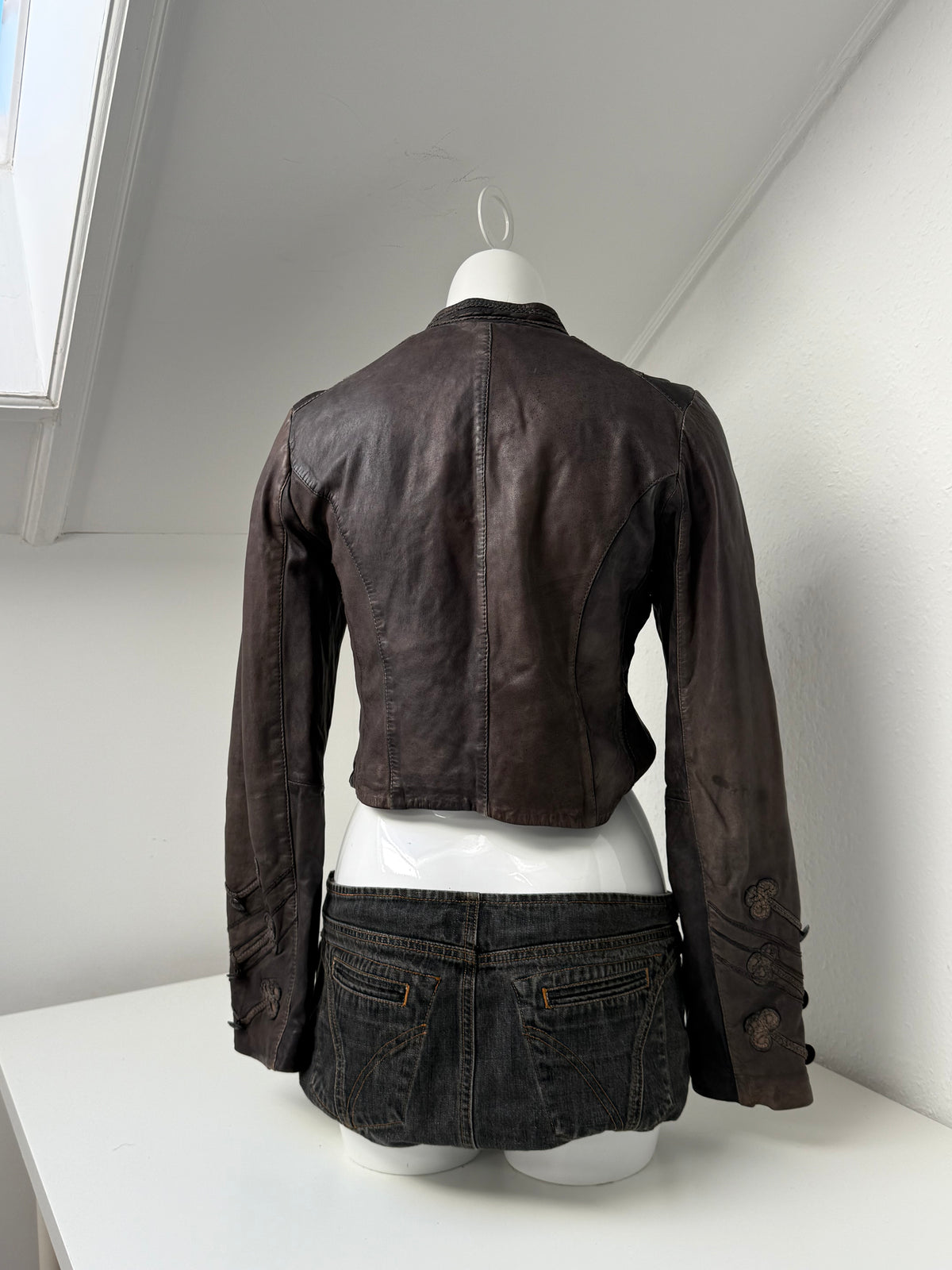 Allsaints Leather Military Jacket (UK12)