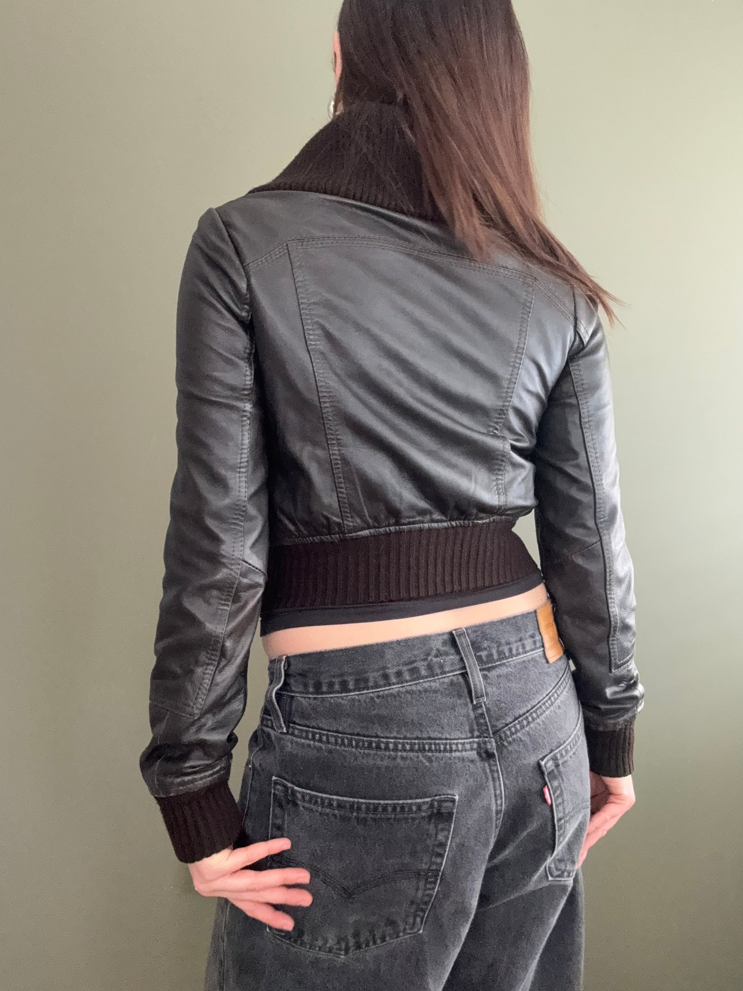 Fitted Leather Jacket (UK8)