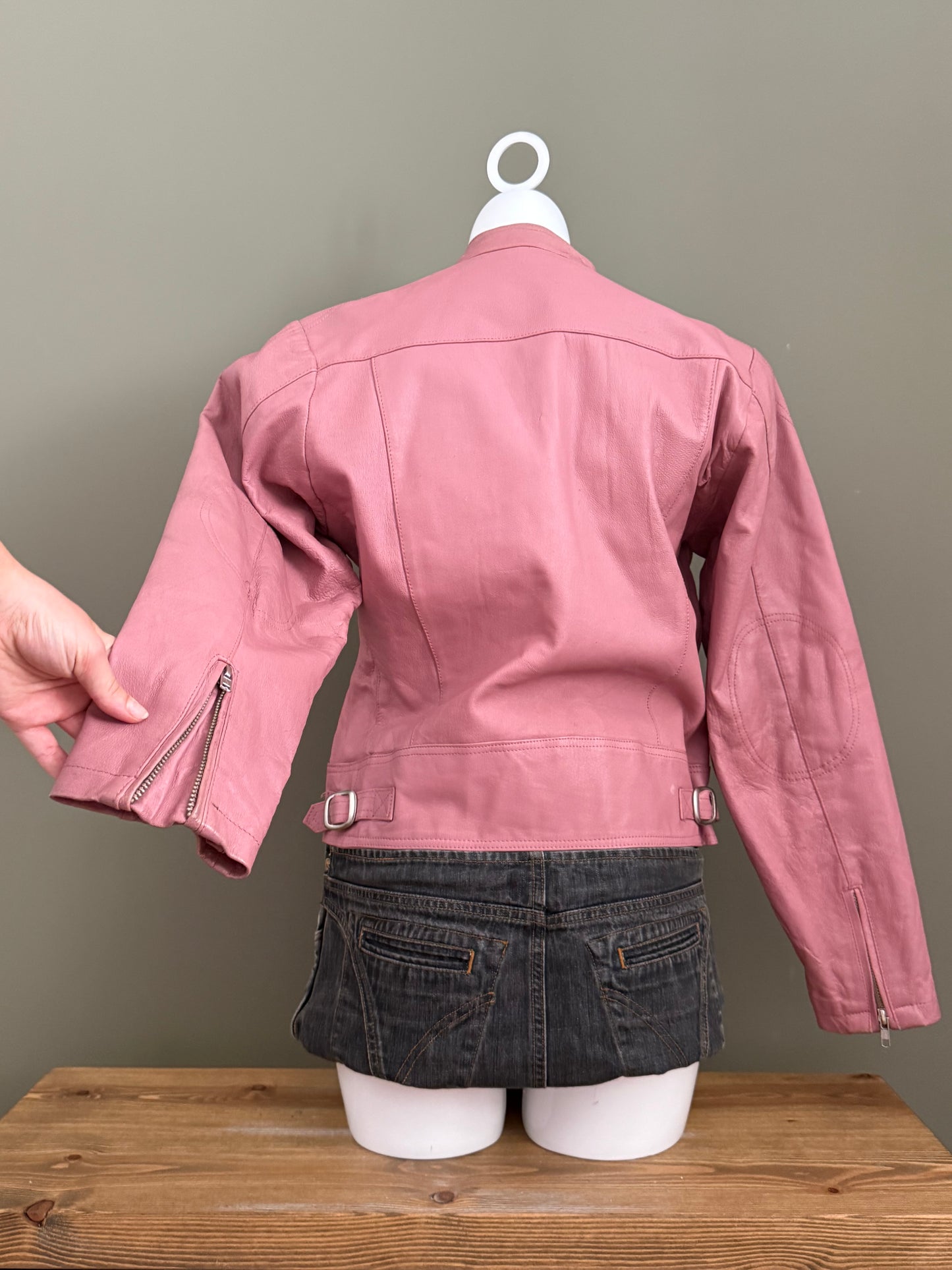 Pink Leather Jacket (M)