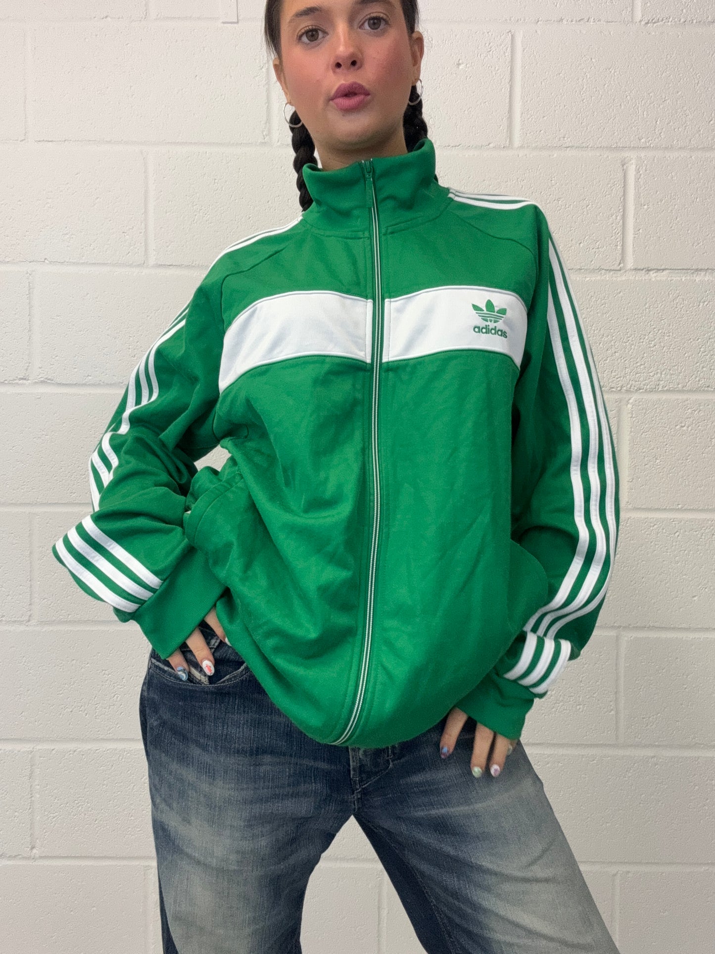 Adidas Green Tracksuit Top