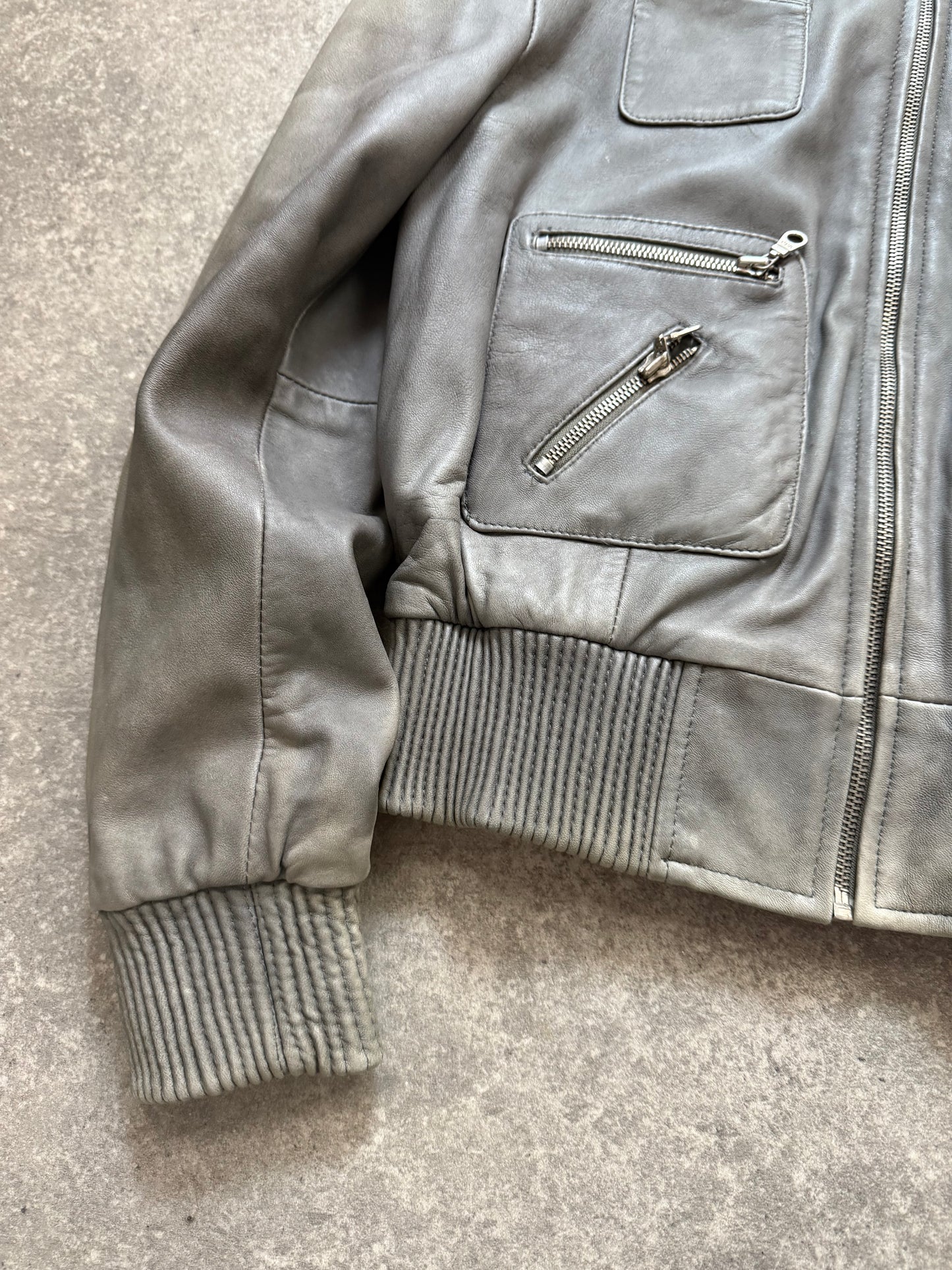 Leather Cargo Jacket (M)