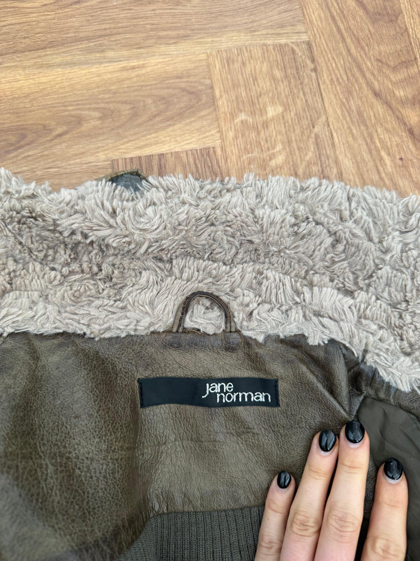 Jane Norman Leather Cropped Jacket (UK10)