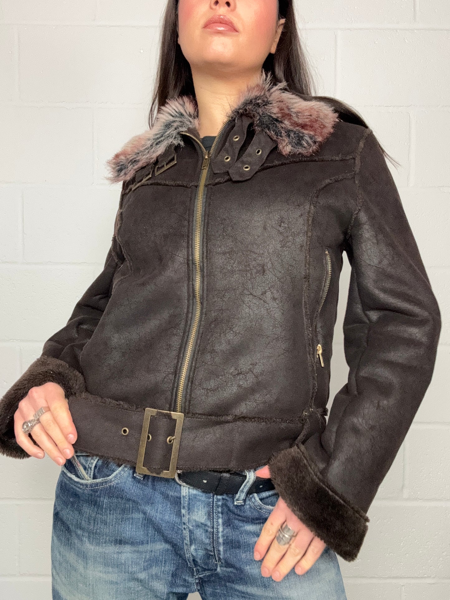 Faux Suede Jacket (UK10)