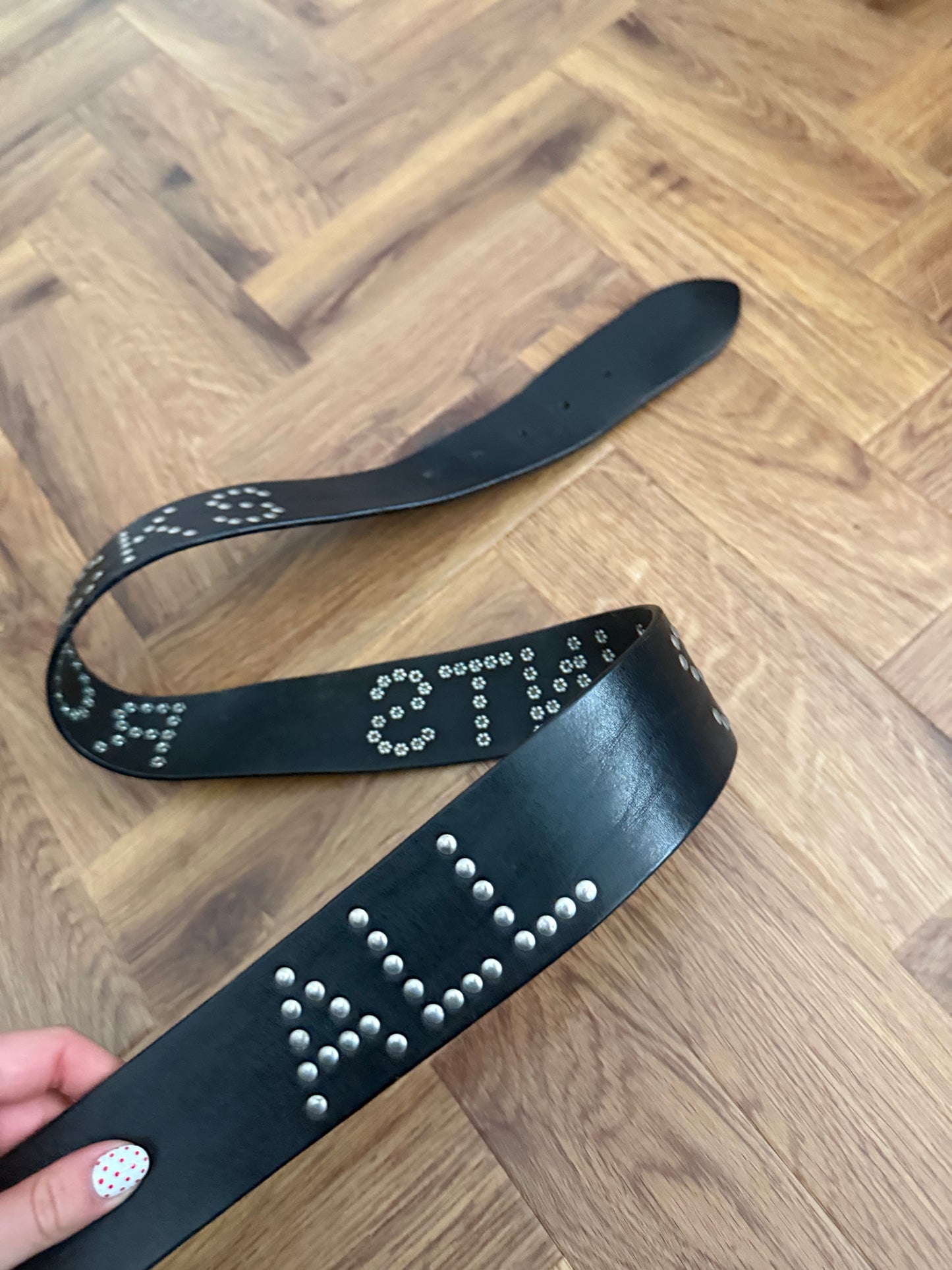 Allsaints Leather Studded Belt (M)