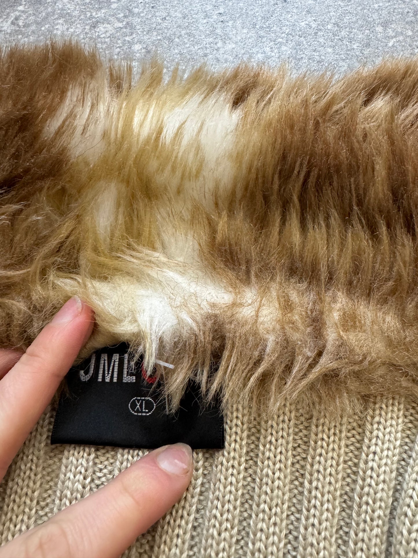 Faux Fur Zip Jumper (XL)