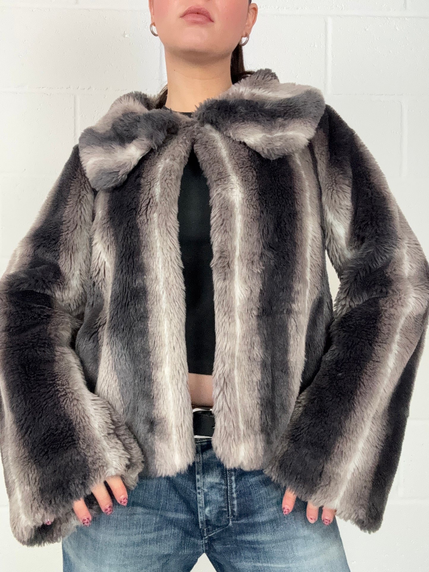 Faux Fur Jacket (M)