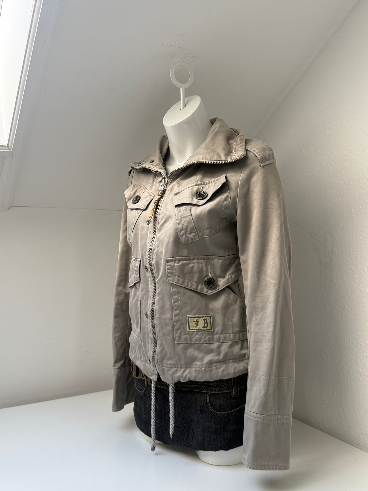 Diesel Vintage Funnel Neck Cargo Jacket (L)