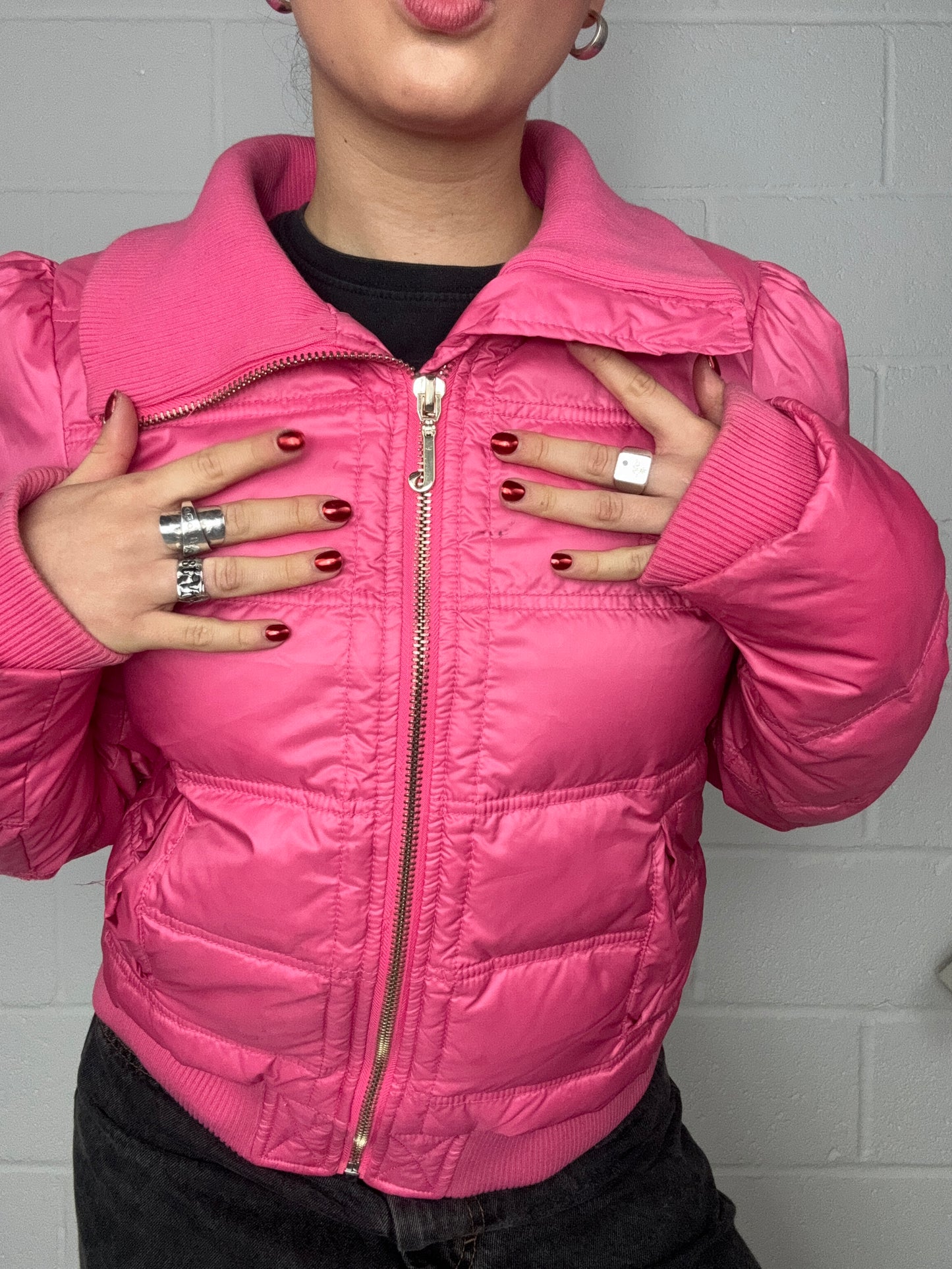 Pink Juicy Couture Puffer Jacket (M)