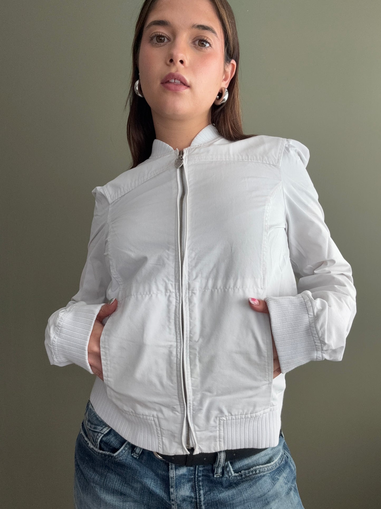 White Diesel Bomber Jacket (M)