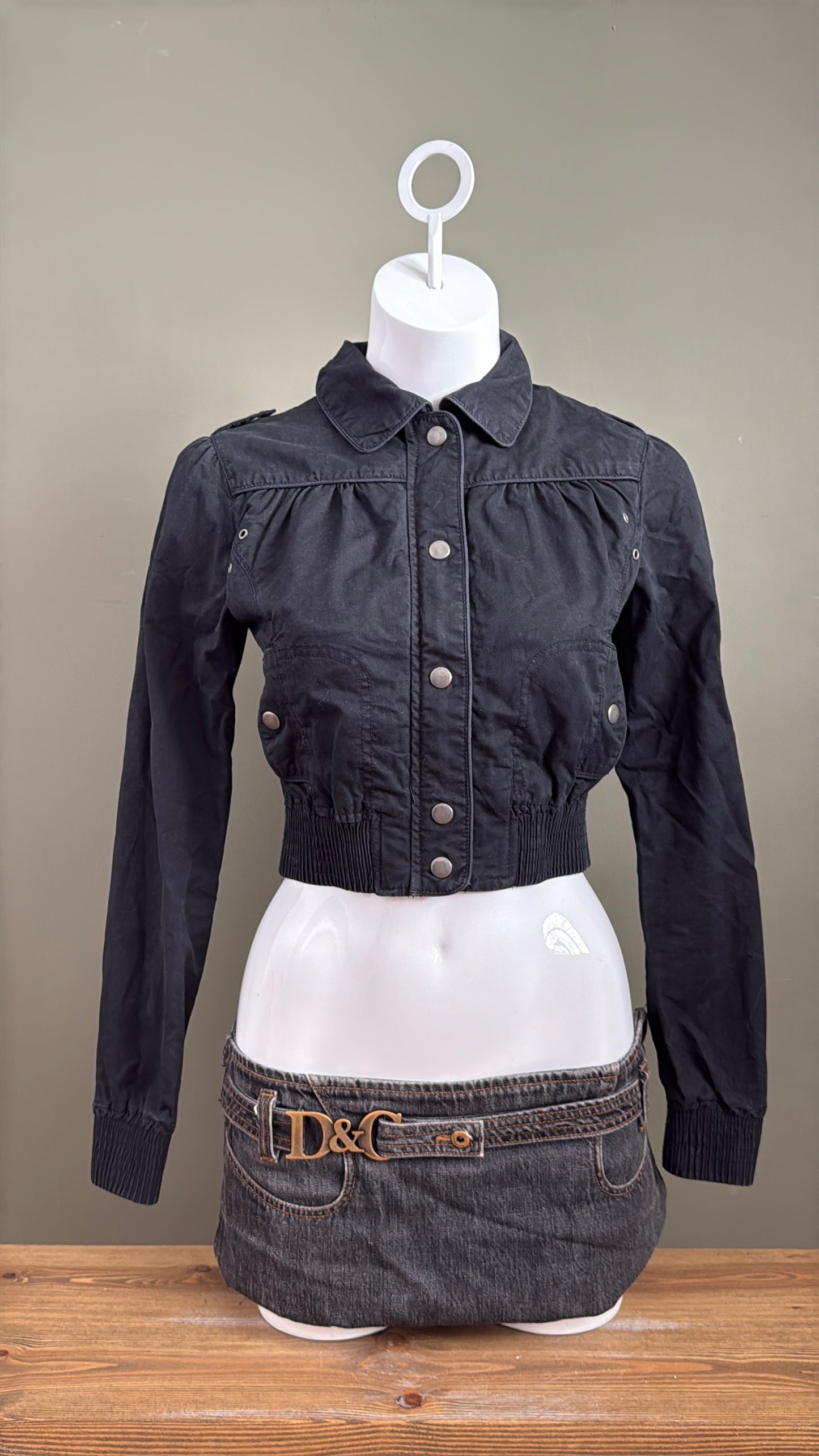 Jane Norman Crop Bomber Jacket (UK8)