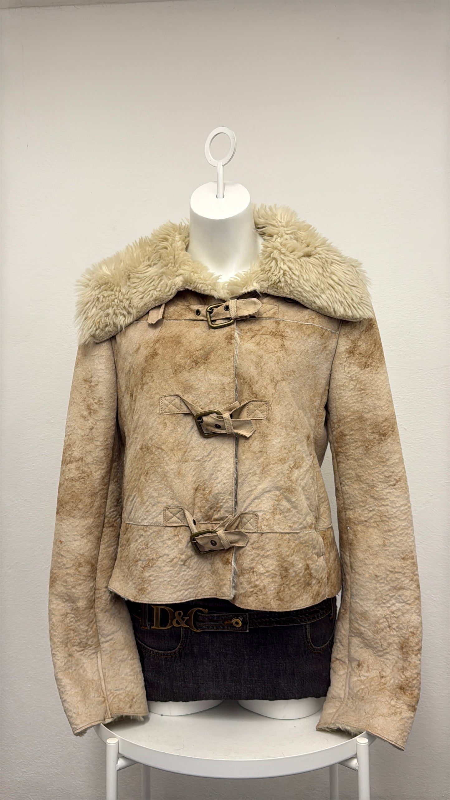 Faux Fur Armani Buckle Jacket (UK14)