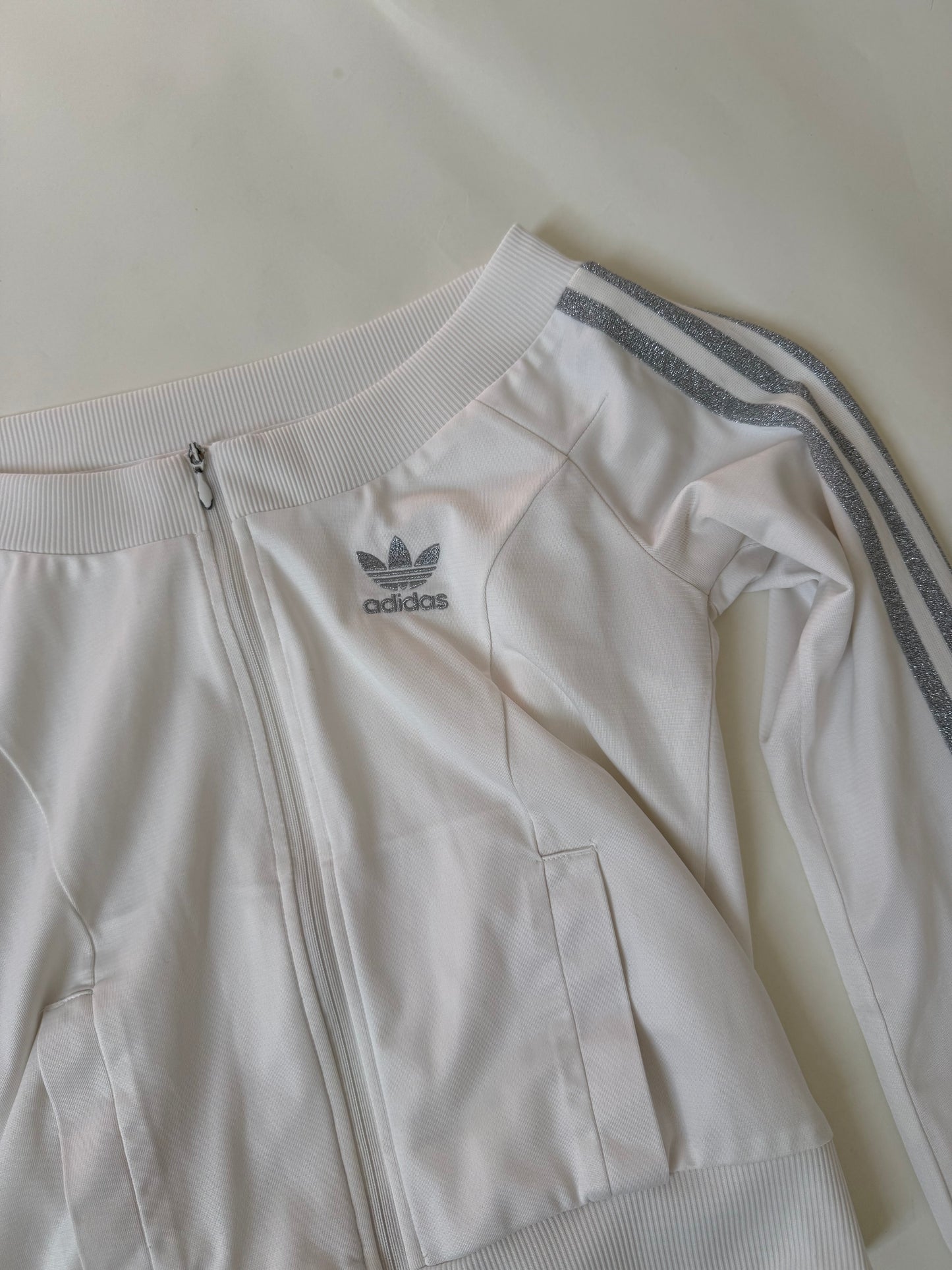 Adidas Off The Shoulder Tracksuit Top (S)