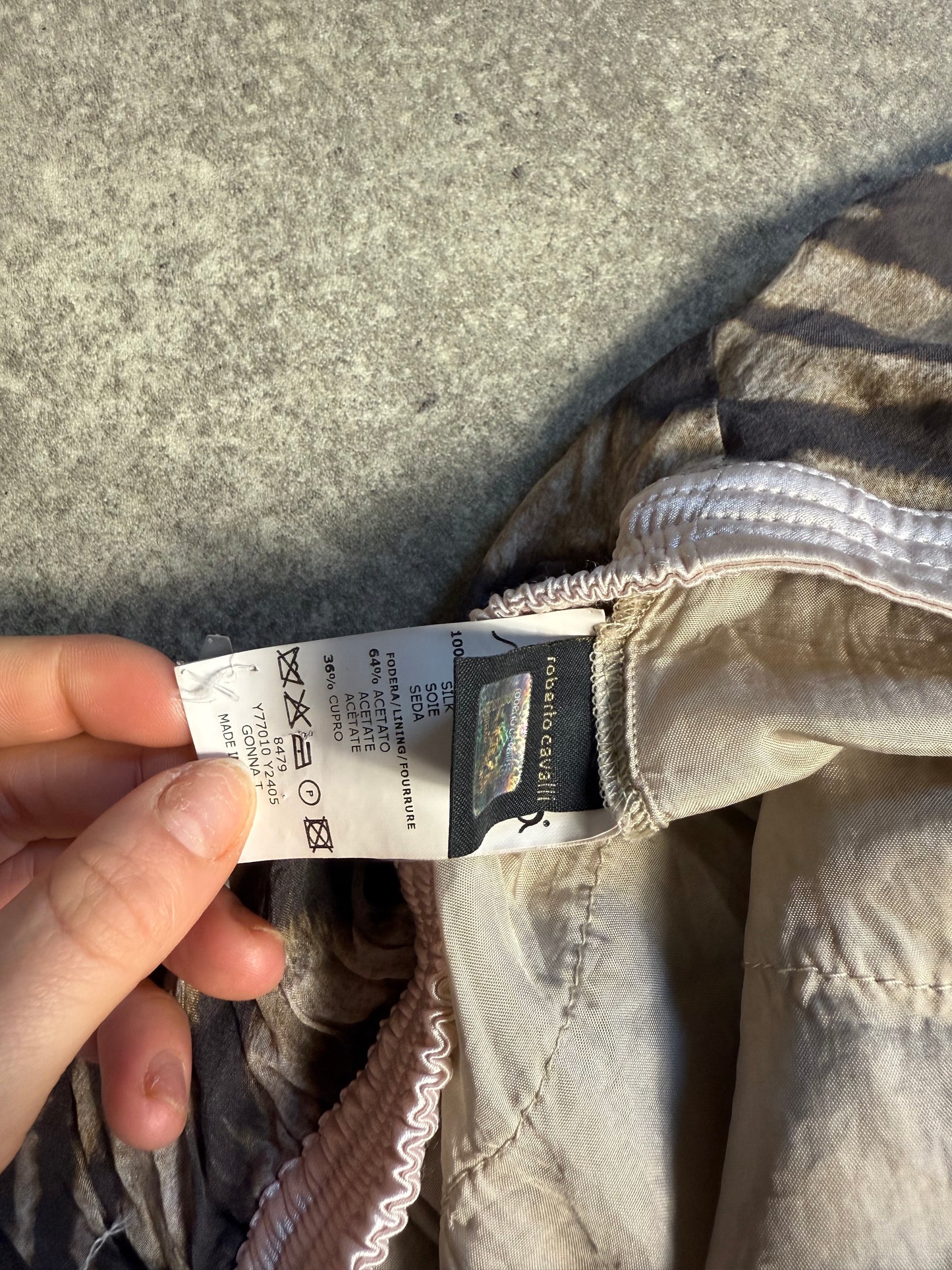 Roberto Cavalli Silk Skirt (M)