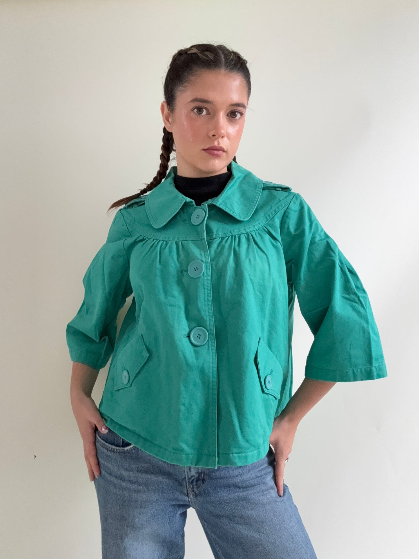 Oasis Teal Peacoat (UK12)