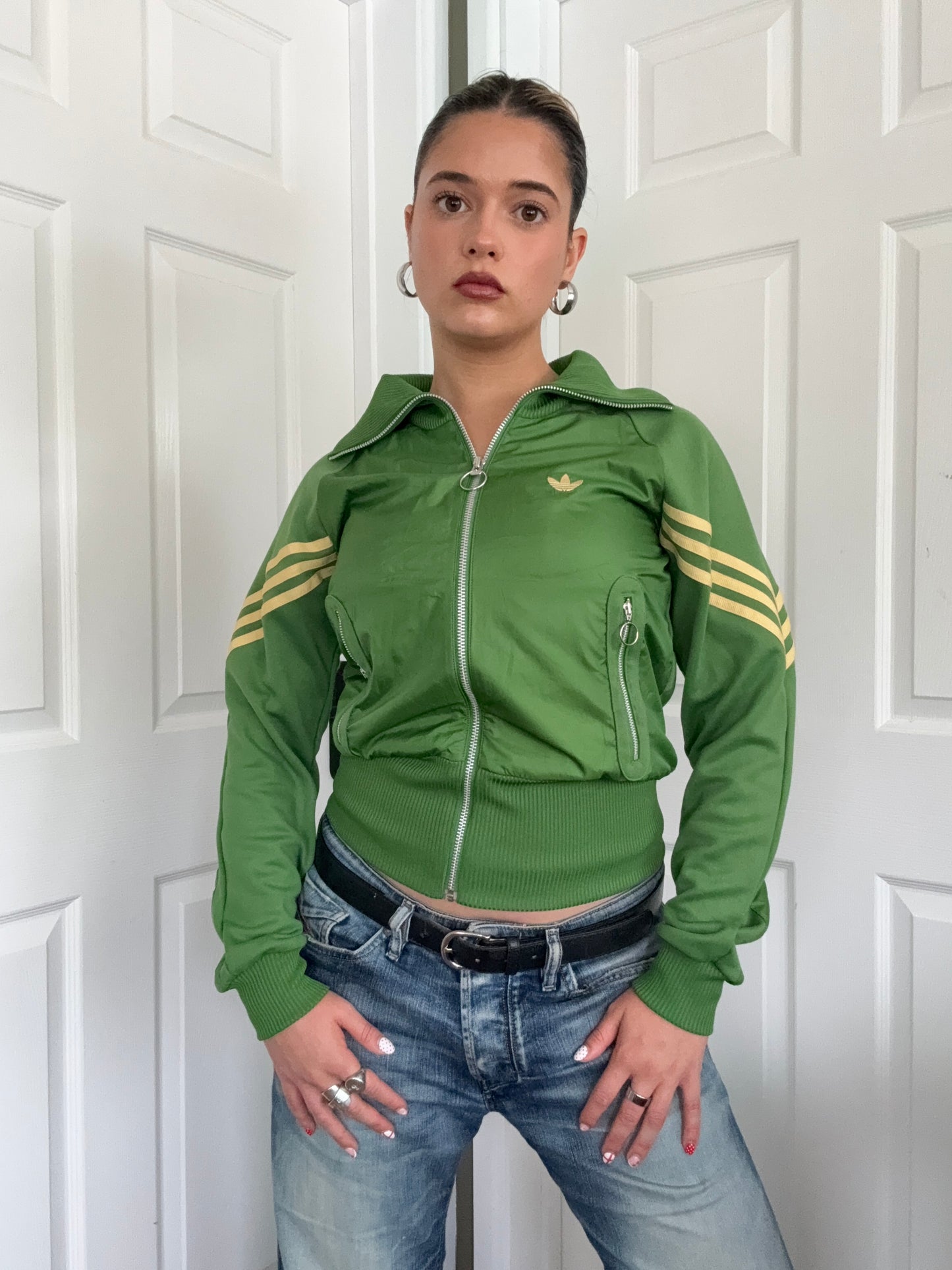 Adidas Green Bomber Jacket (UK10)