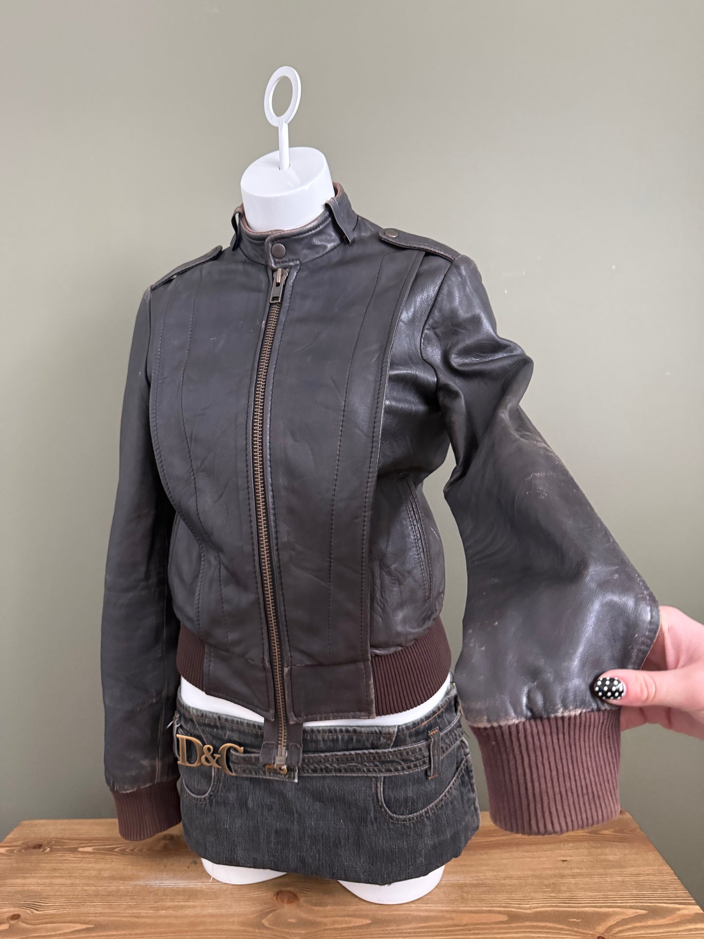 Allsaints Leather Jacket (UK8)