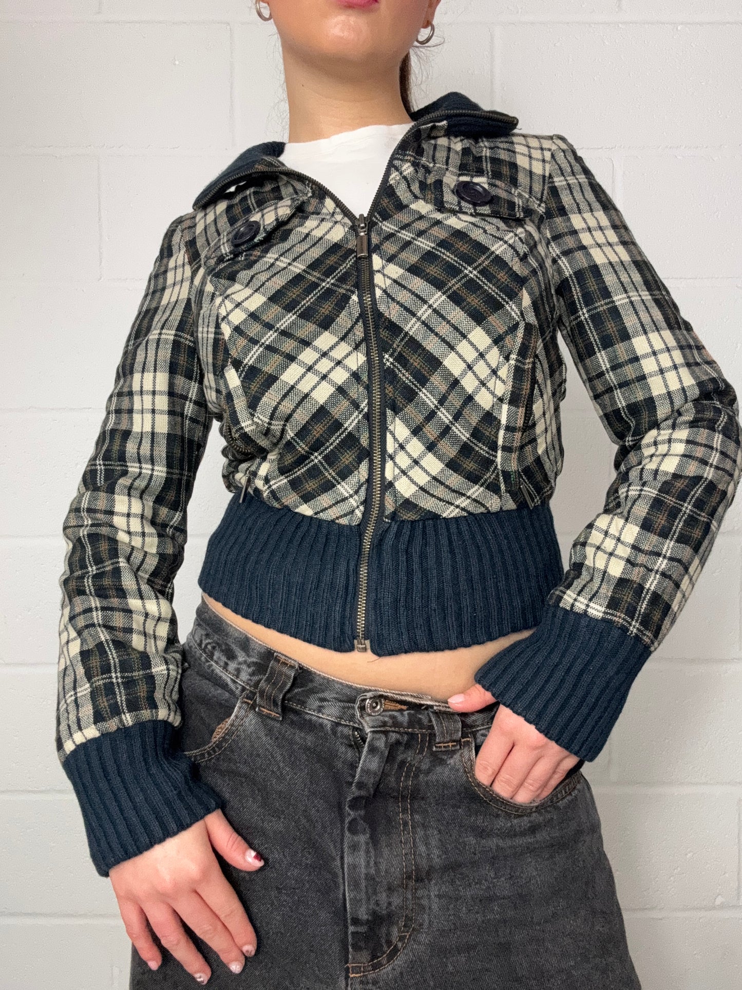 Guess Tartan Bomber Jacket (XS)