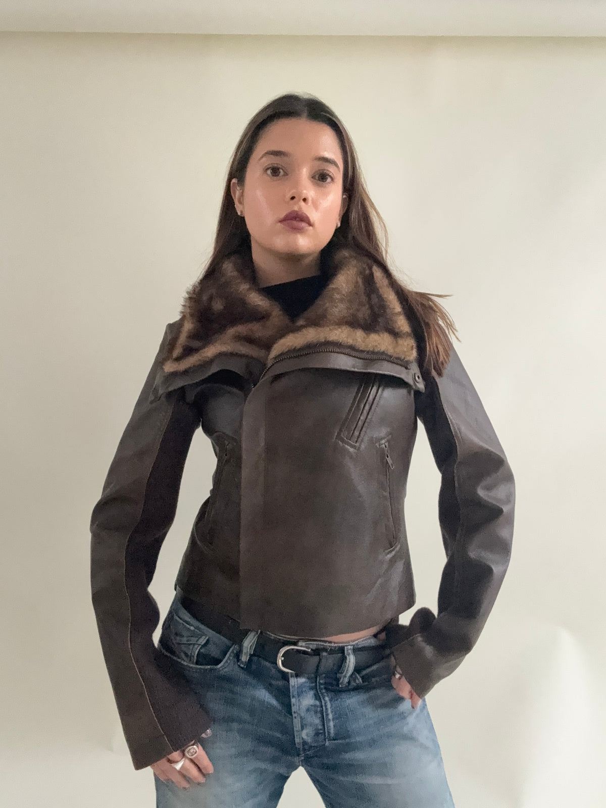 Morgan De Toi Asymmetric Leather Jacket (S)