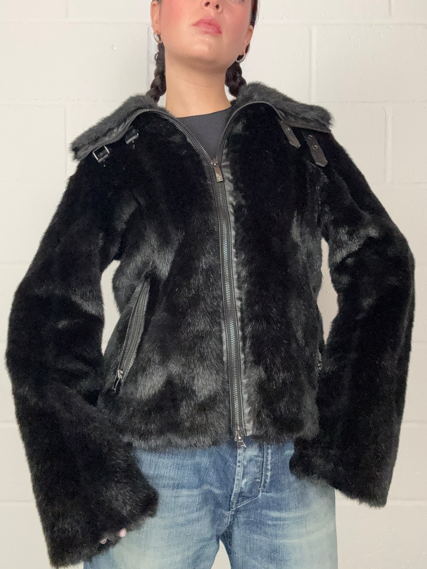 Armani Faux Fur Jacket (M)