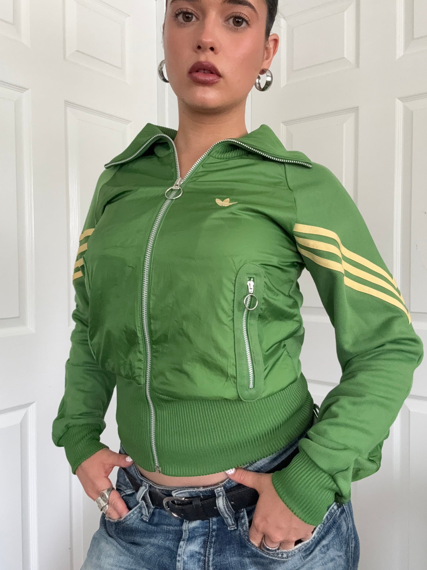 Adidas Green Bomber Jacket (UK10)