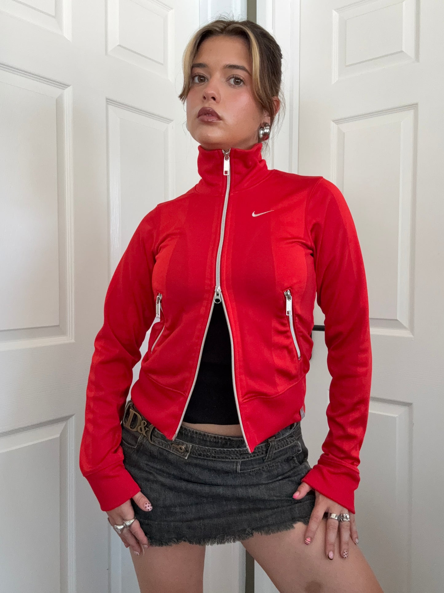 Striped Nike Tracksuit Top (S)