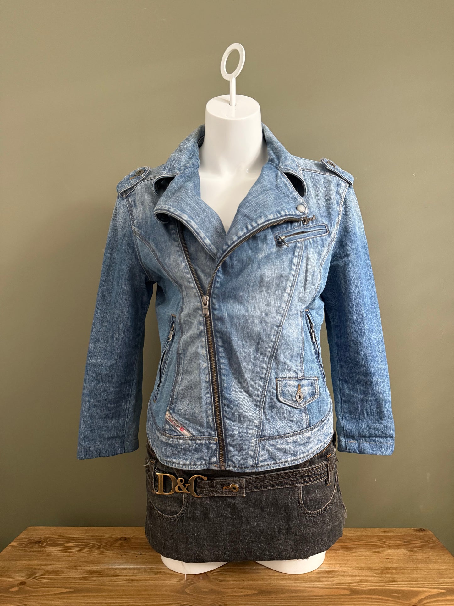 Diesel Denim Biker Jacket (M)