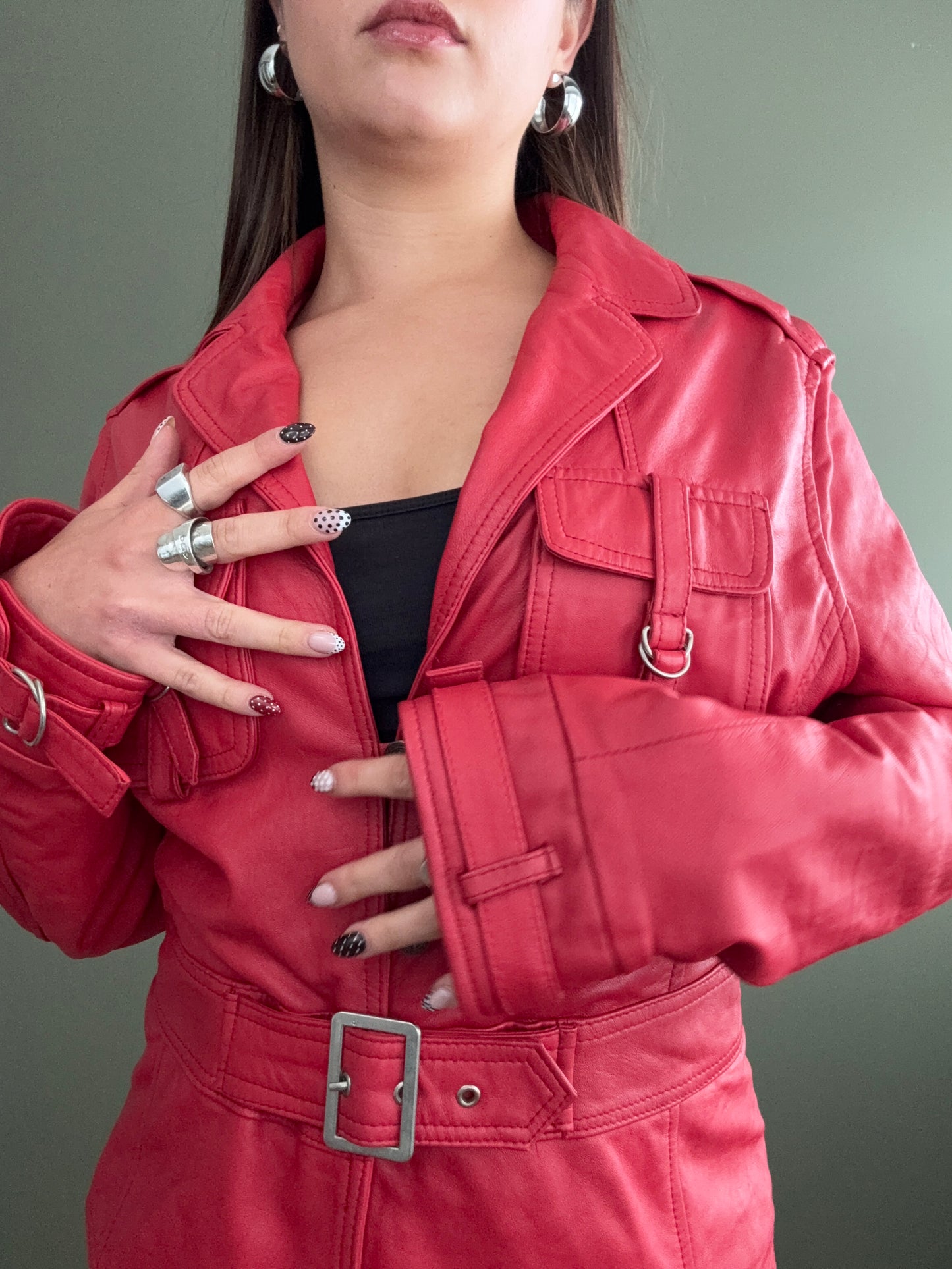 Red Leather Jacket (M)