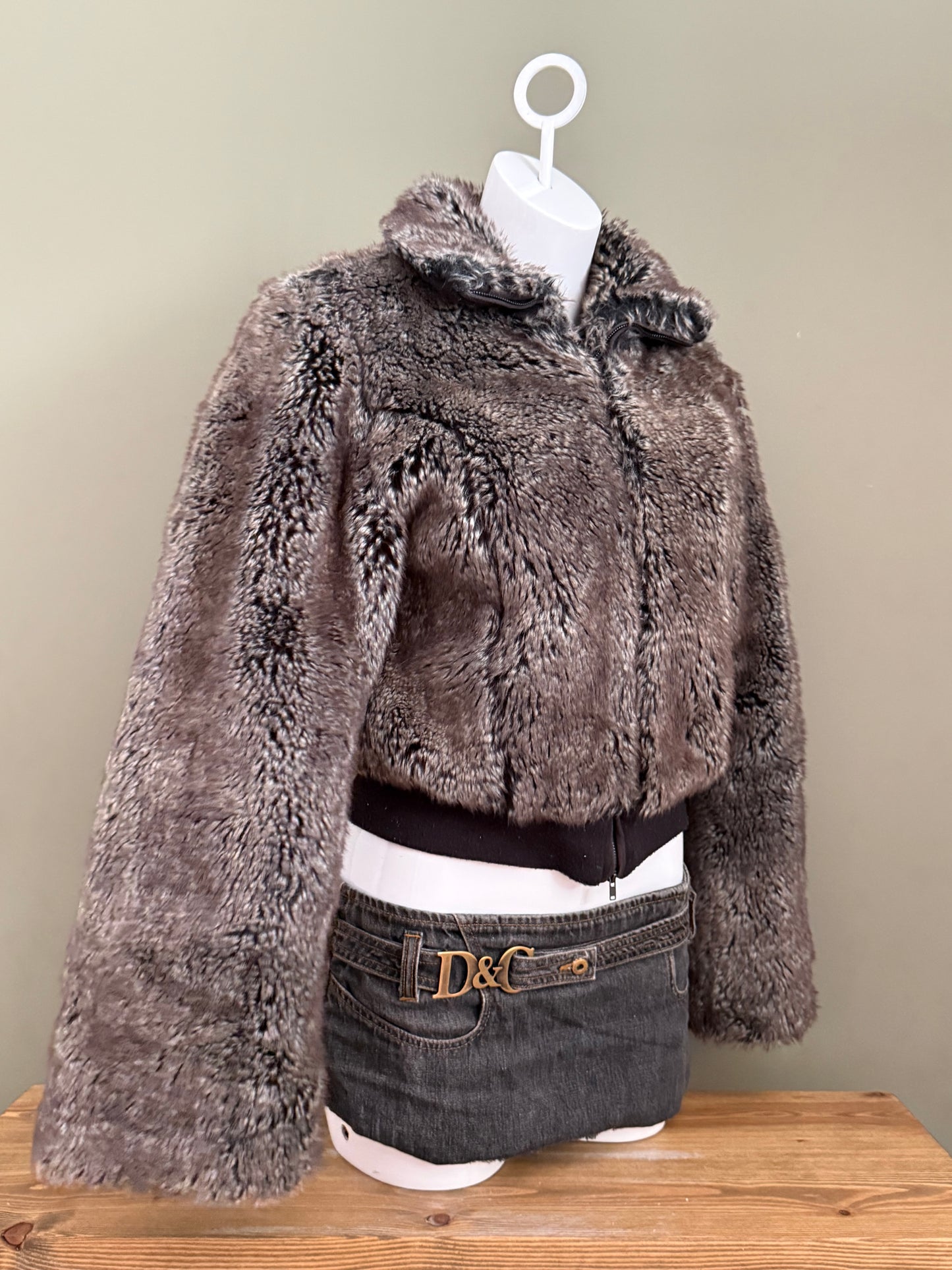 Firetrap Faux Fur Bomber Jacket (M)