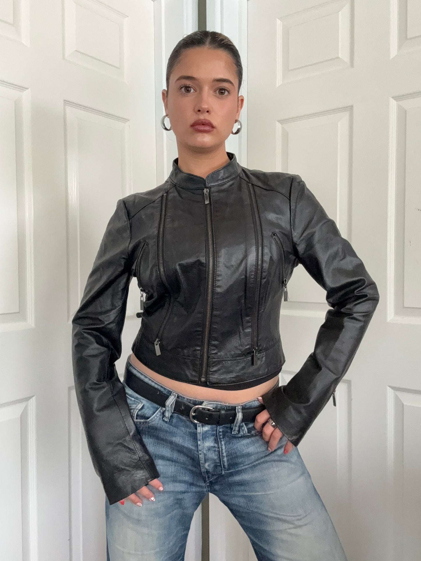 Bebe Leather Jacket (M)