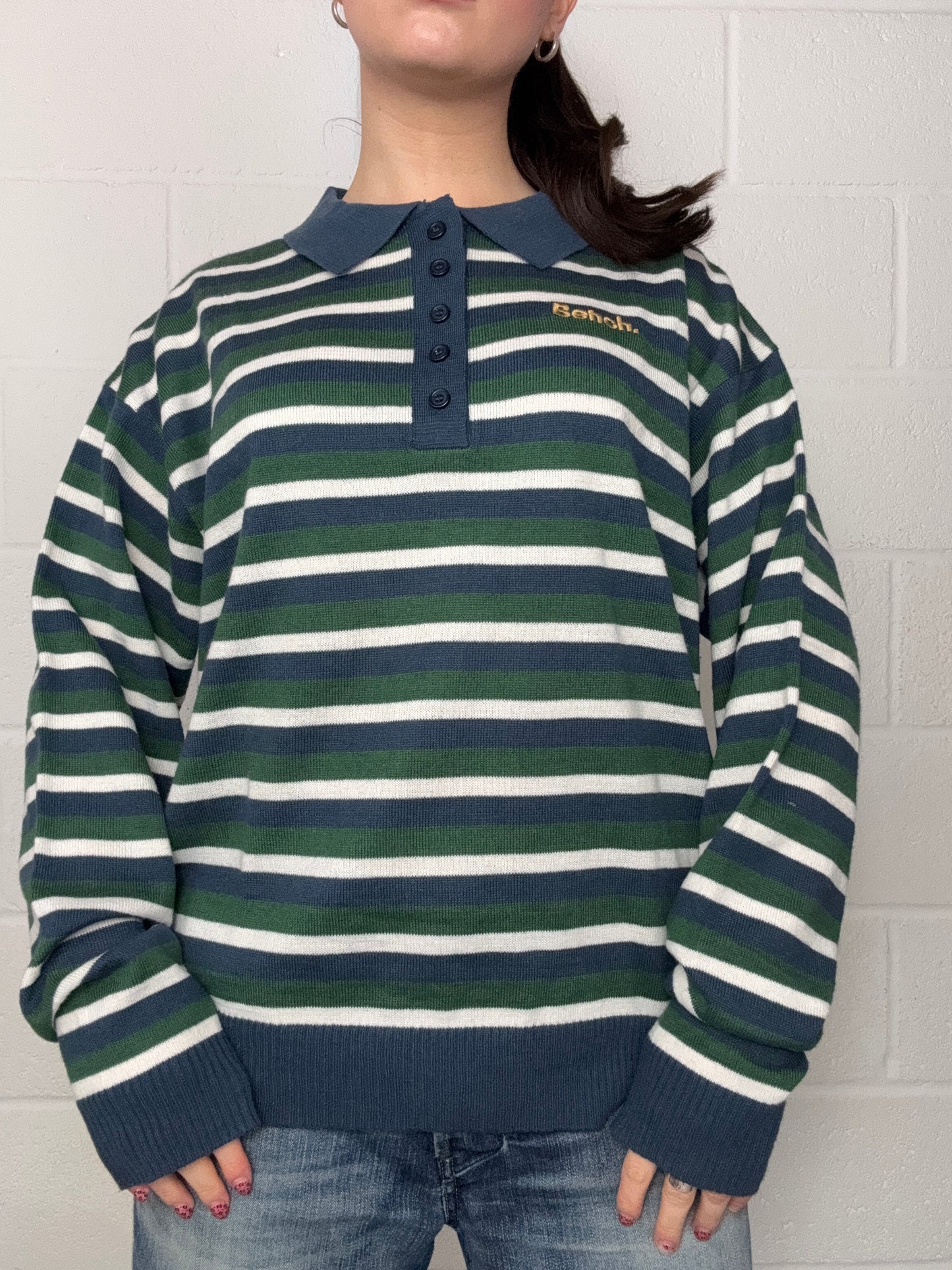 Bench Knitted Rugby Shirt (S)