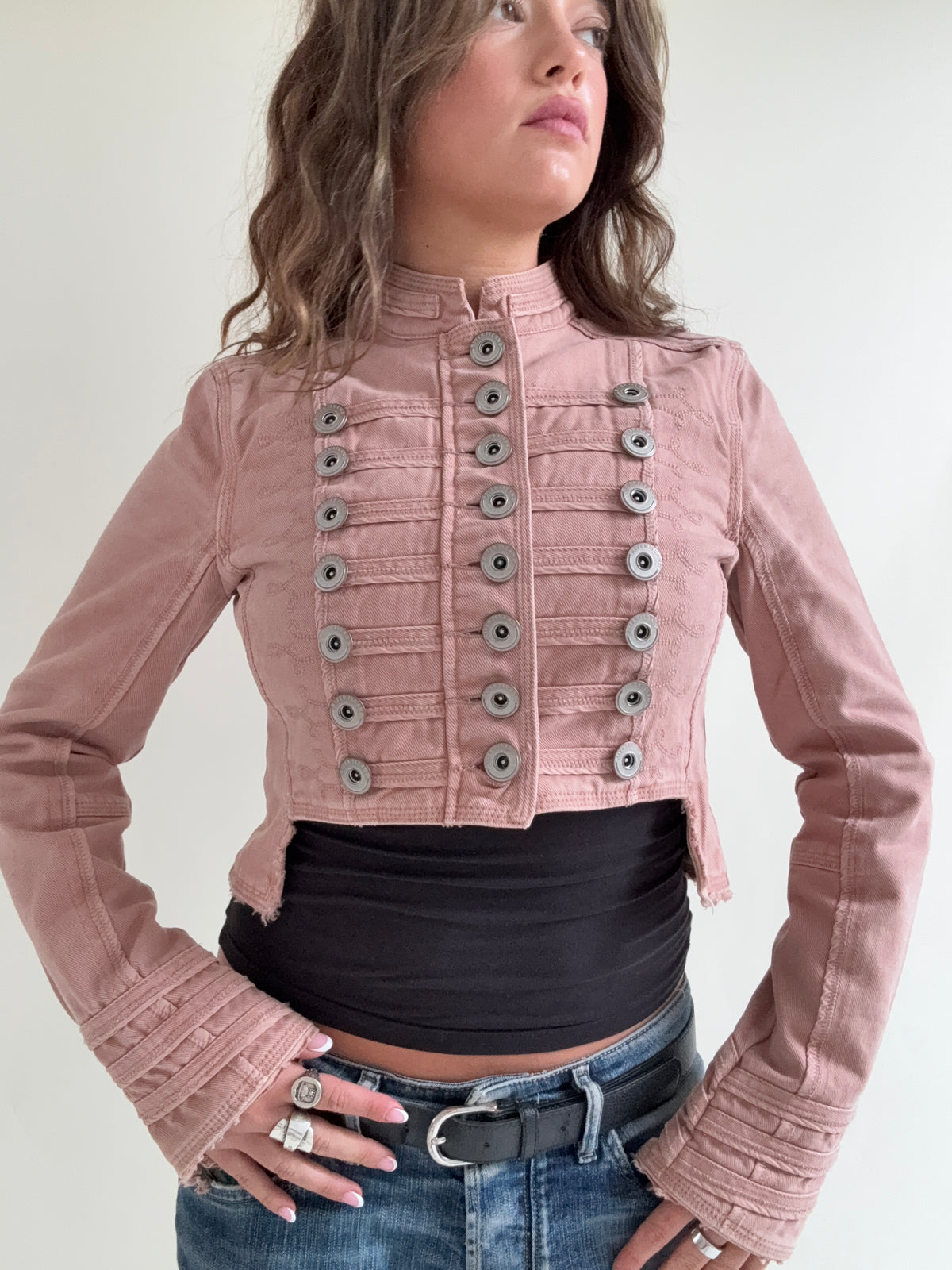 Cropped Vintage Military Jacket (S)