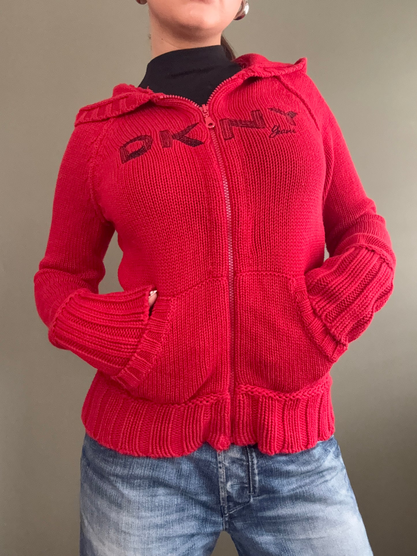 DKNY Knit Zip Jumper (L)