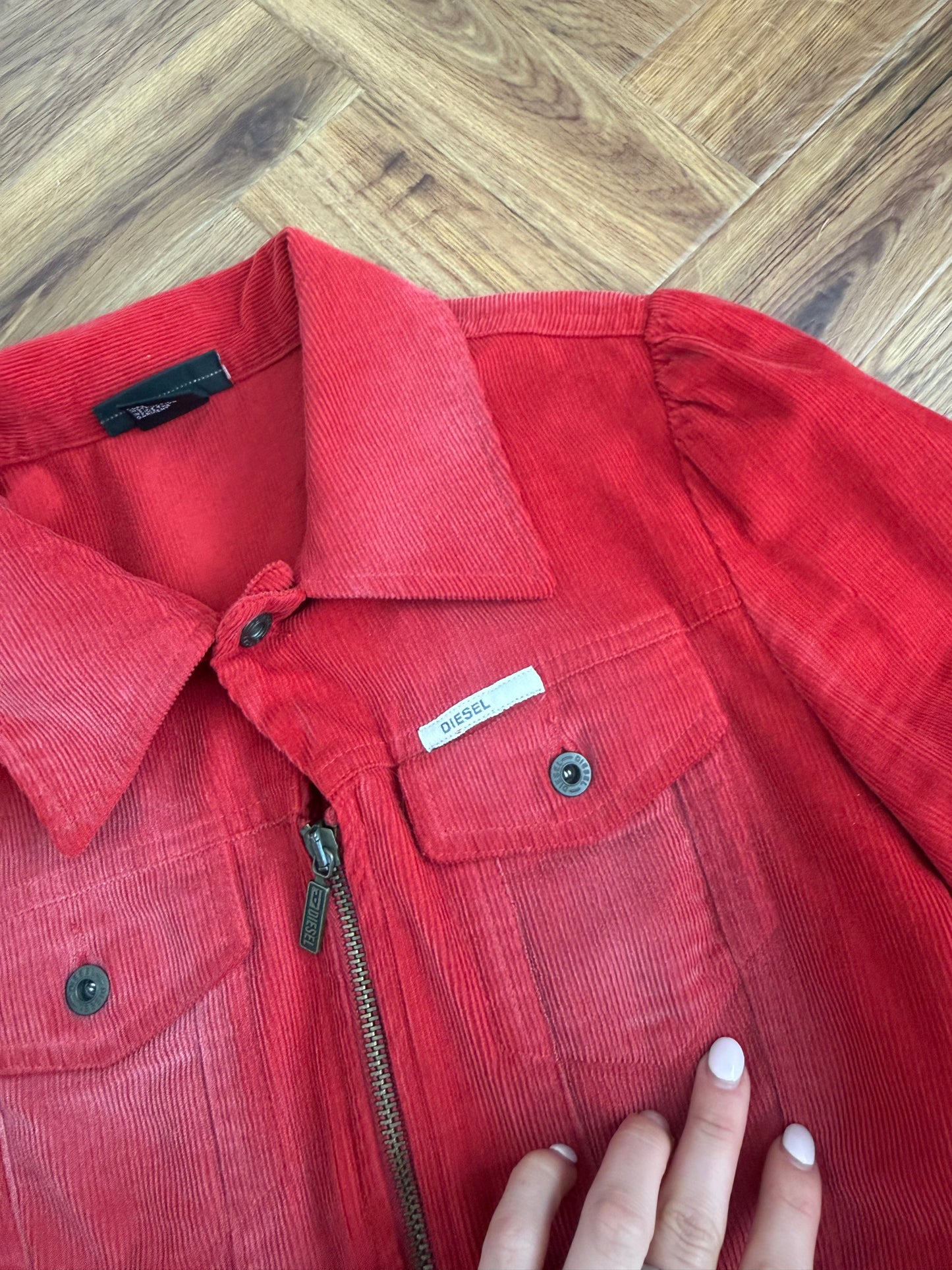 Red Diesel Corduroy Fitted Jacket (M)