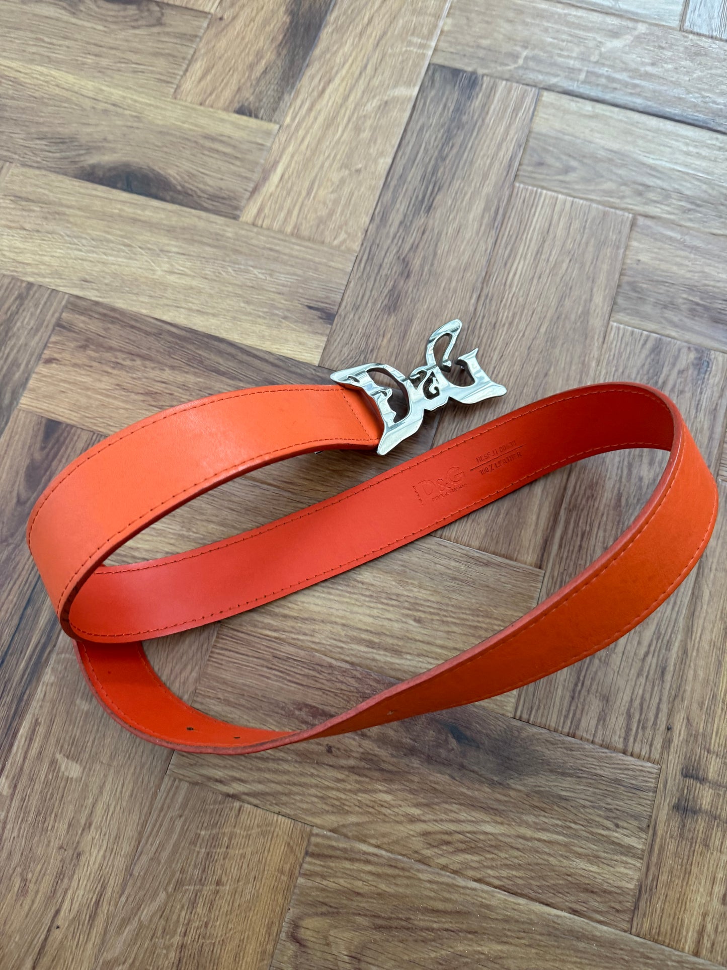 Orange Dolce & Gabbana Leather Belt