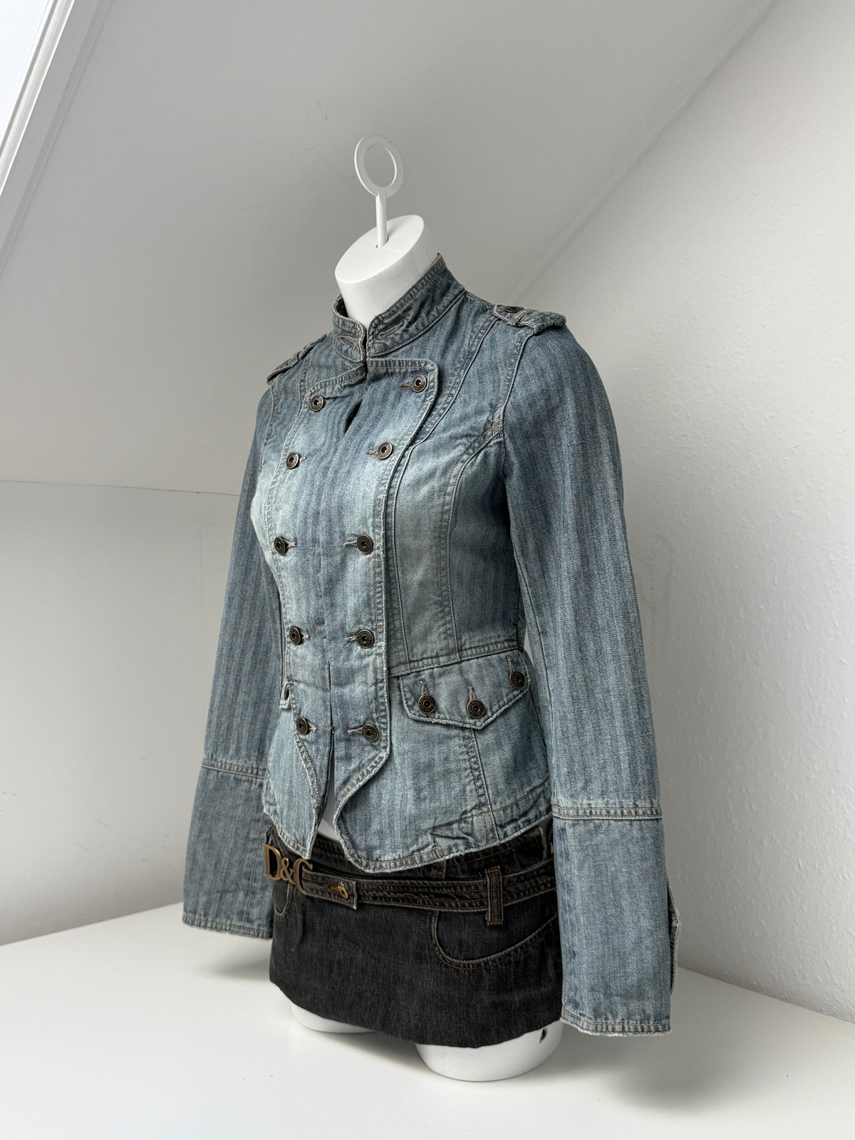 Karen Millen Denim Military Jacket (UK12)