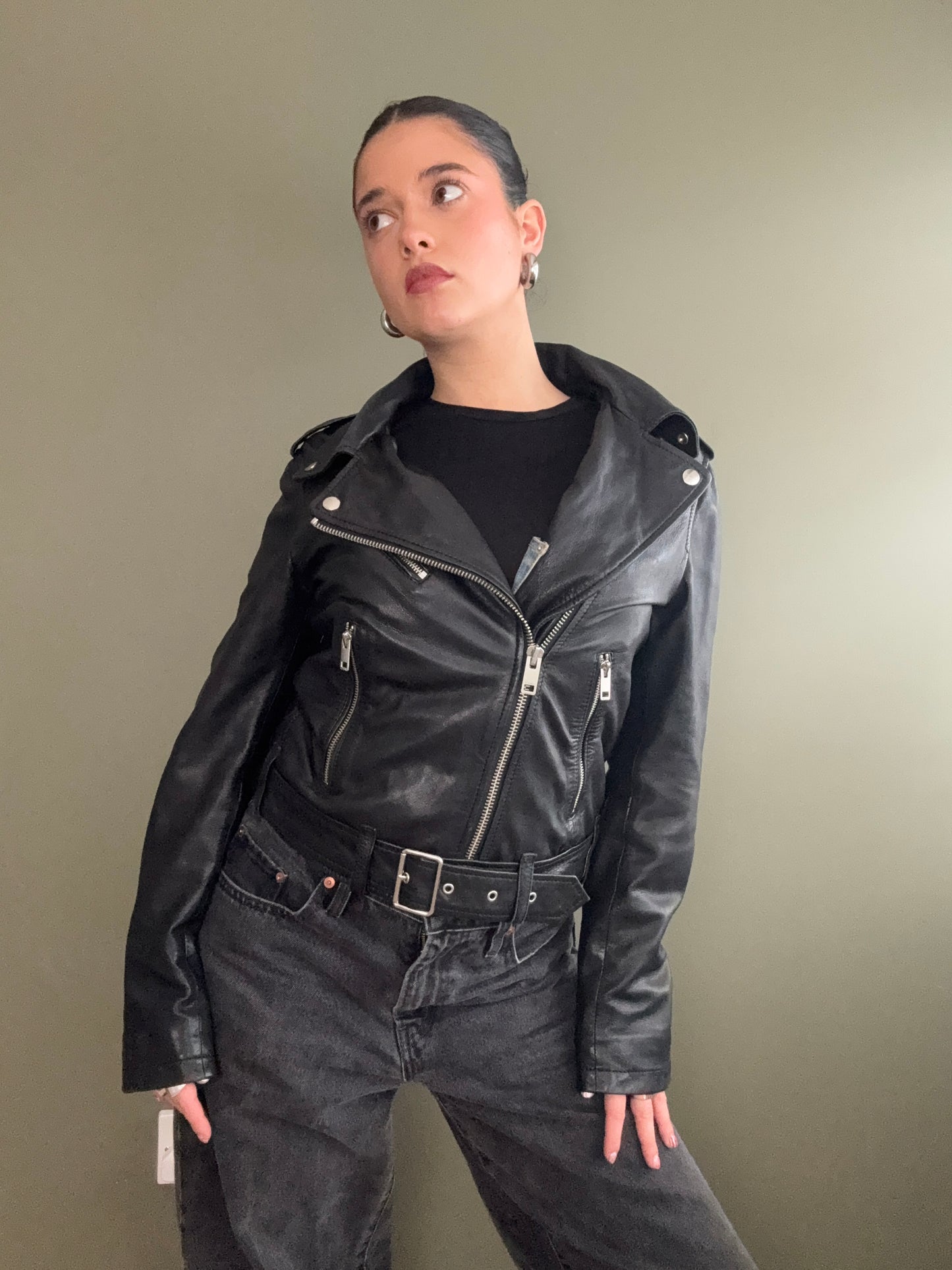 Diesel Corset Style Leather Jacket (XS)
