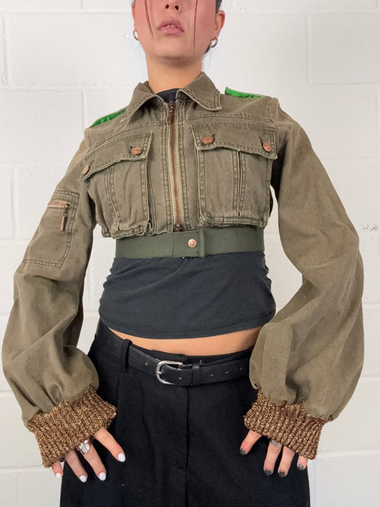 Cavalli Cropped Cargo Jacket (S)