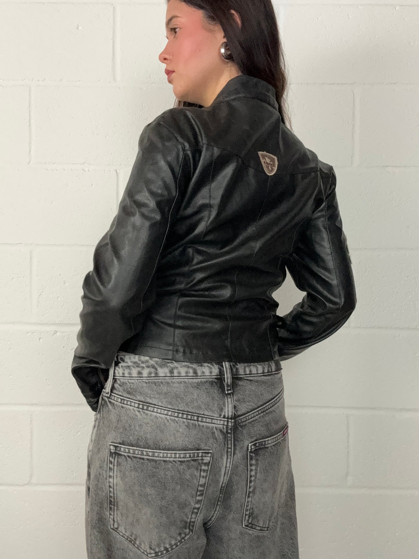 Faux Leather Biker Jacket (UK10)