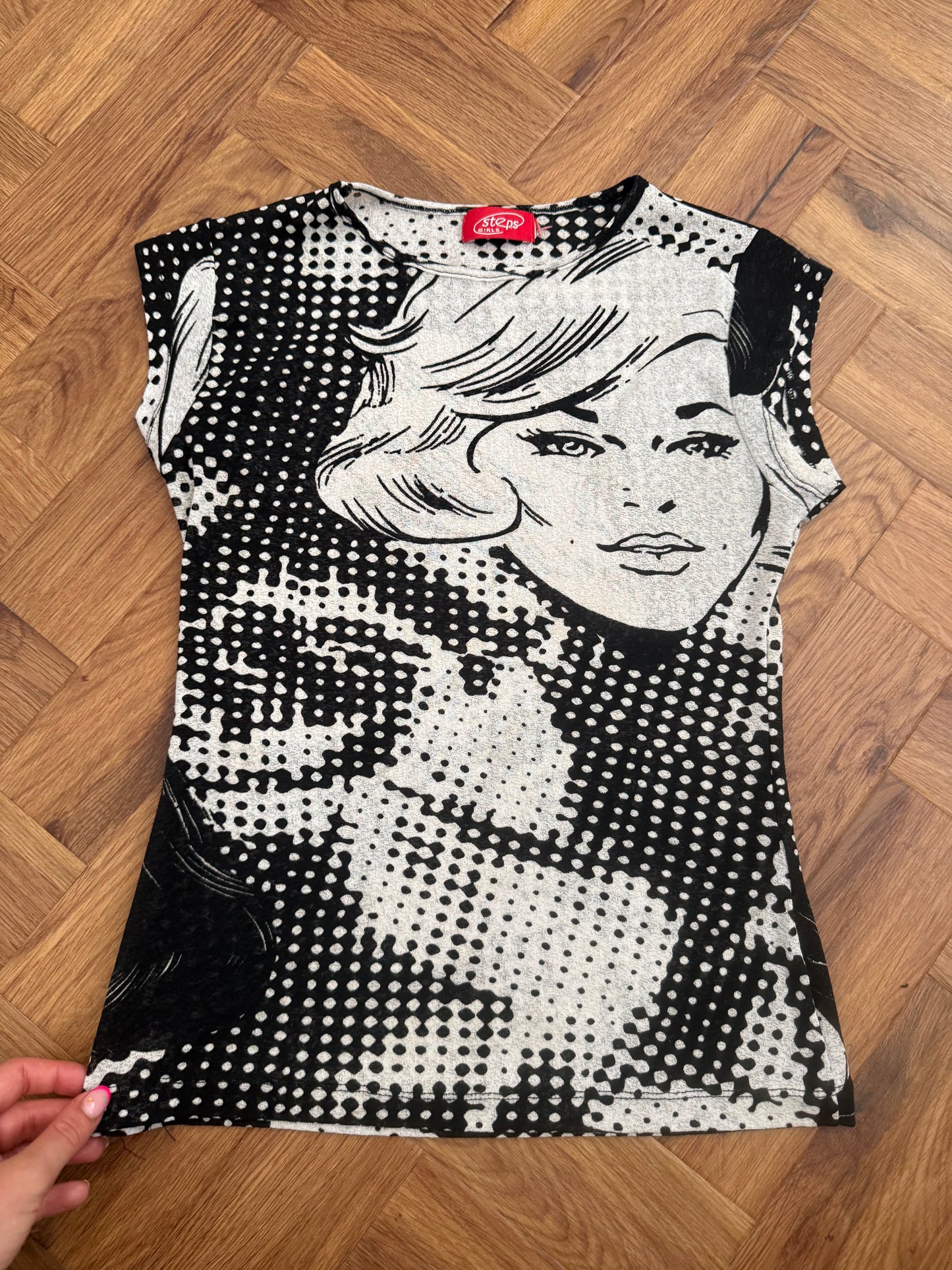Mesh Graphic Top (S)