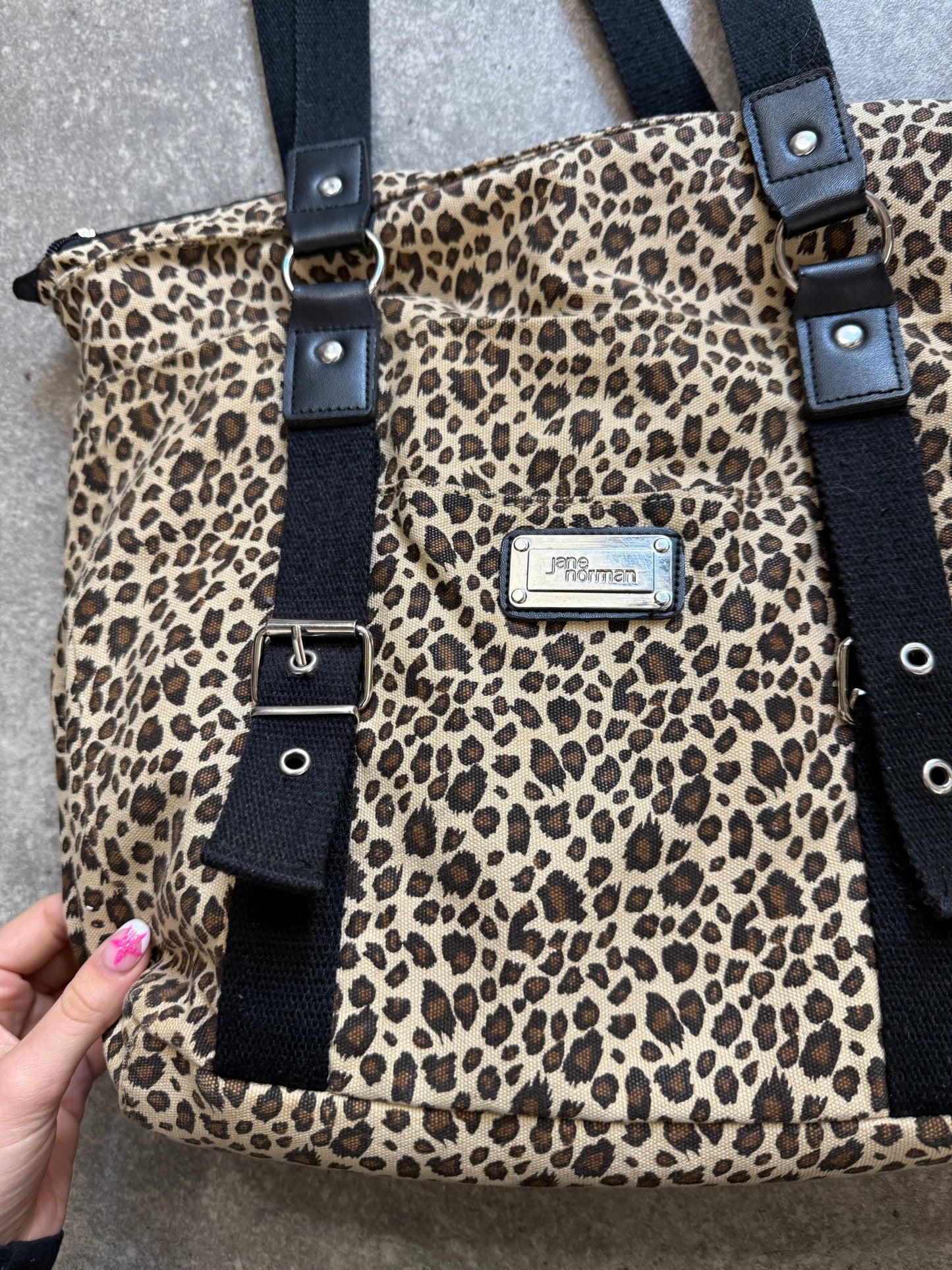 Jane Norman Leopard Tote Bag
