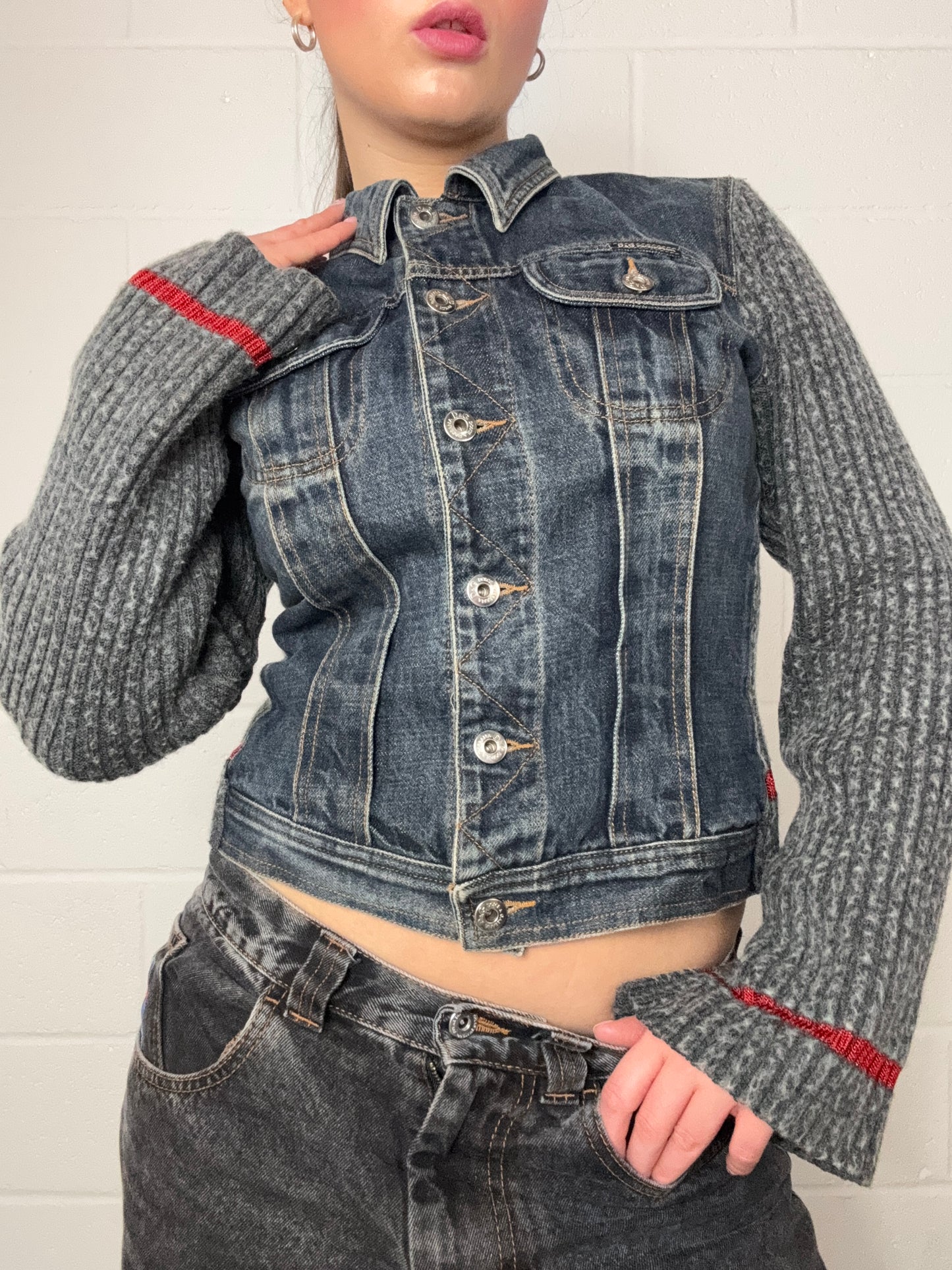 D&G Denim Knit Jacket (XS)